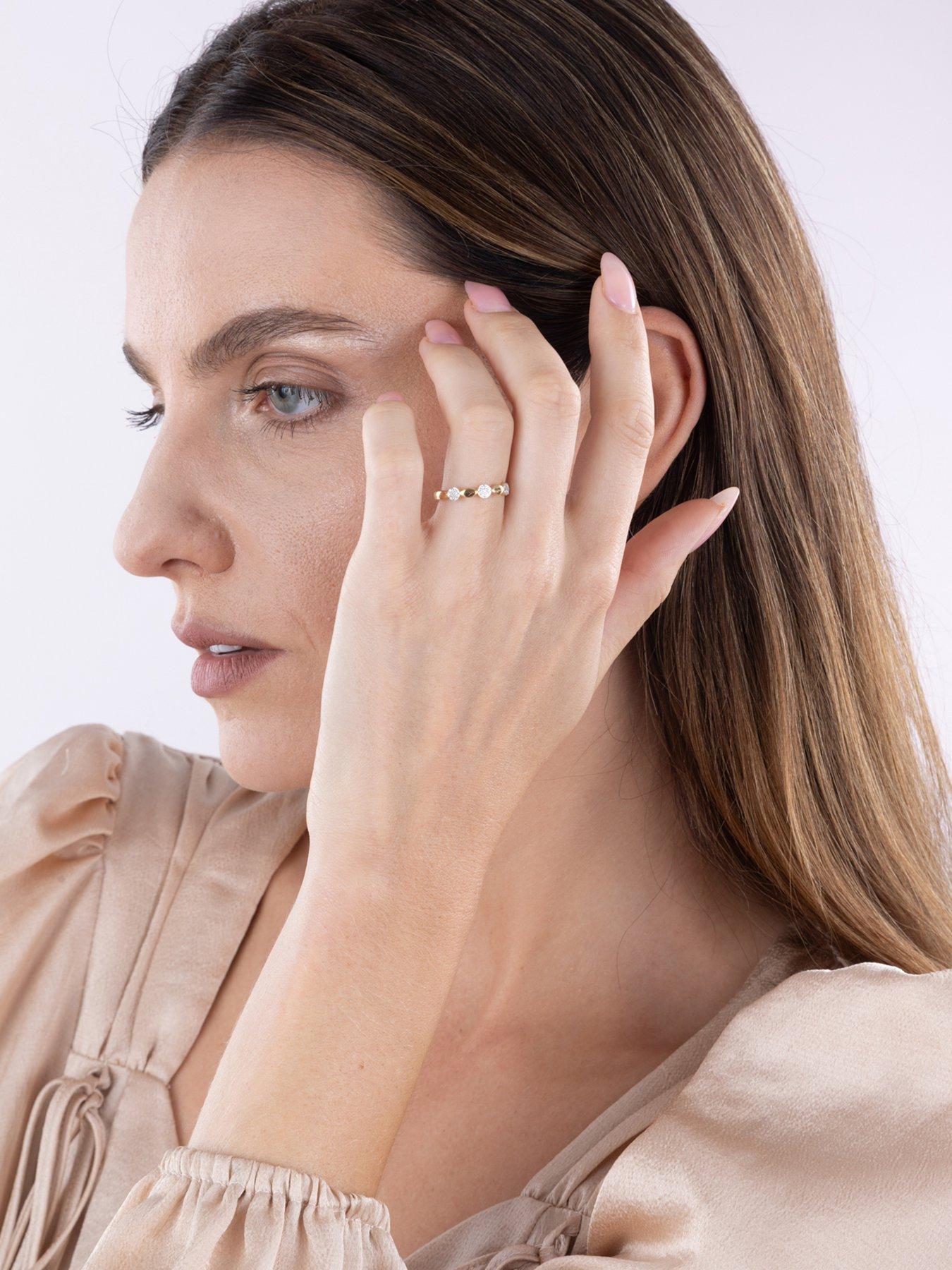  image of love-diamond-010ct-natural-diamond-twist-bridal-ring