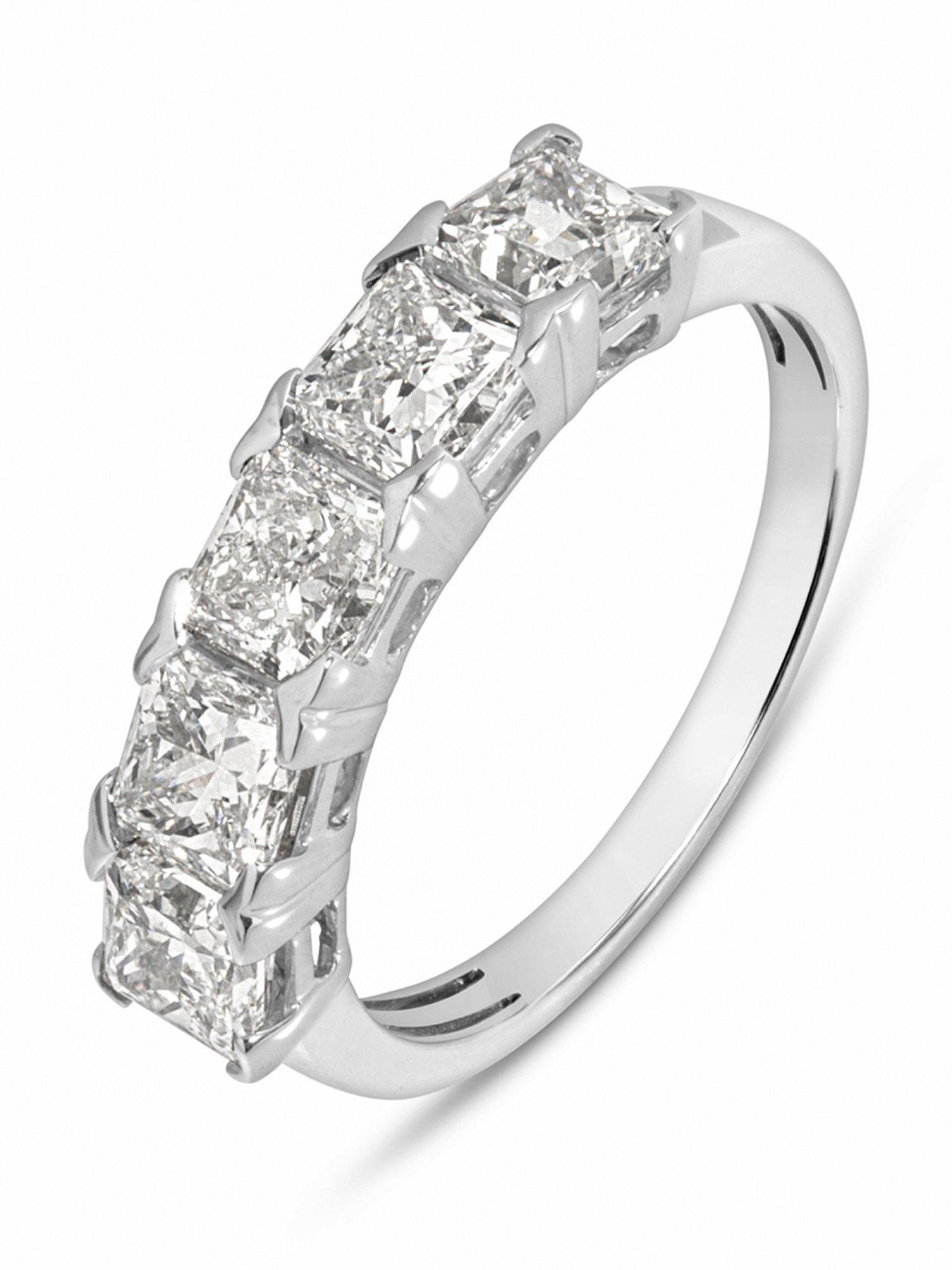 Love DIAMOND 5 Stone Princess Cut Ring - Lab Grown