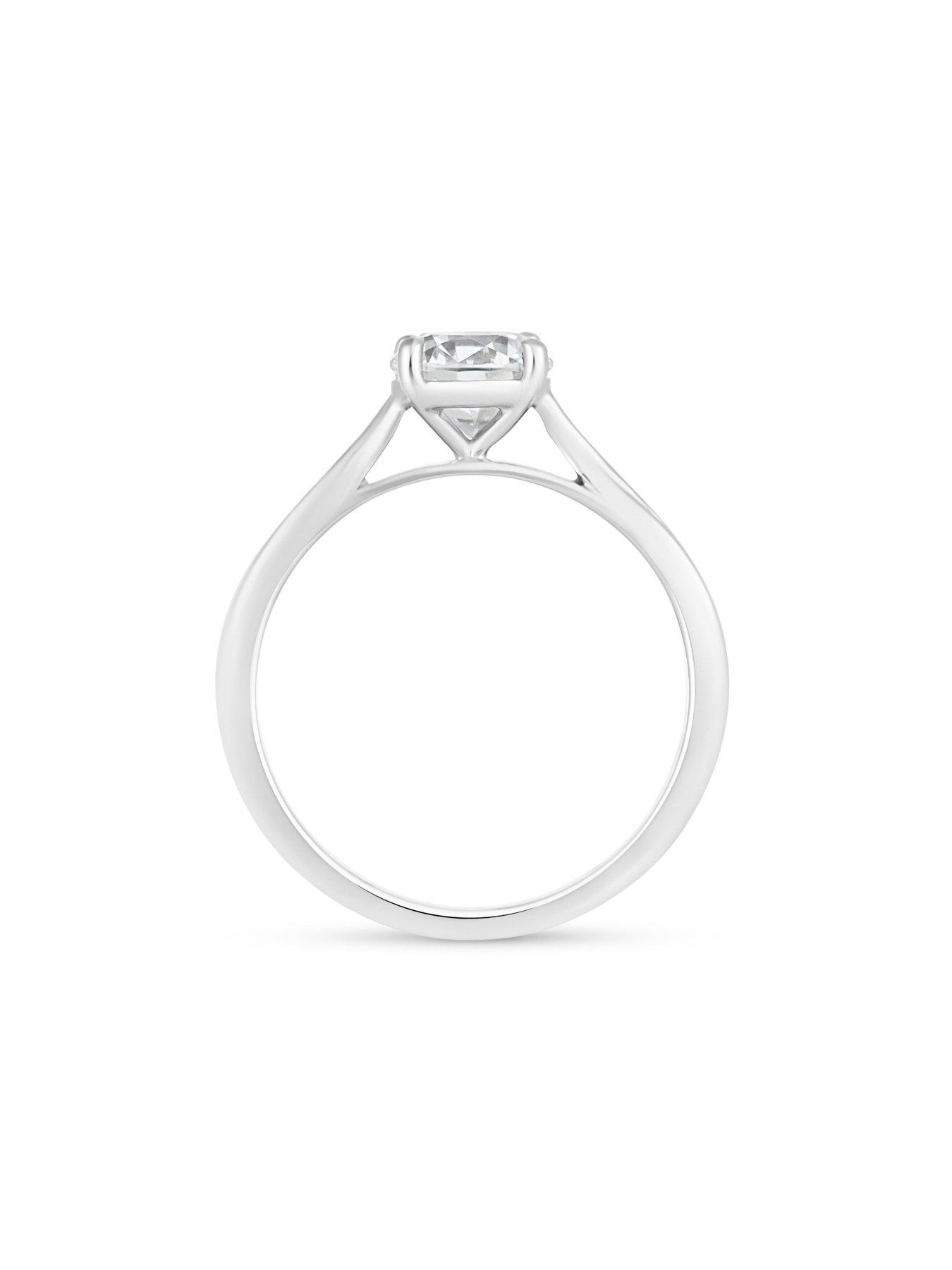  image of love-diamond-100ct-diamond-solitaire-twist-ring-lab-grown