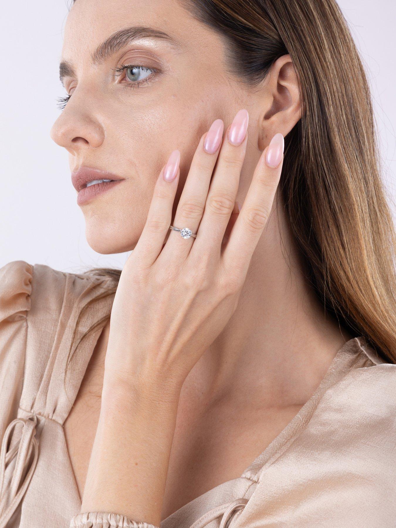  image of love-diamond-100ct-diamond-solitaire-twist-ring-lab-grown