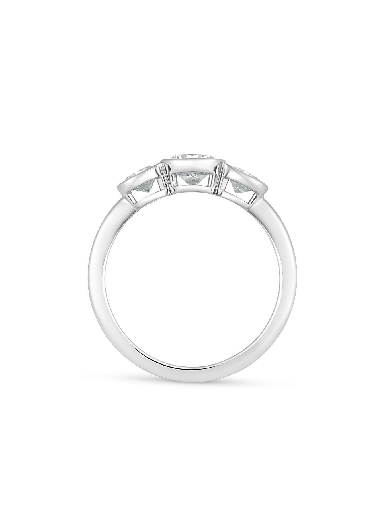 image of love-diamond-100ct-diamond-trilogy-ring-lab-grown