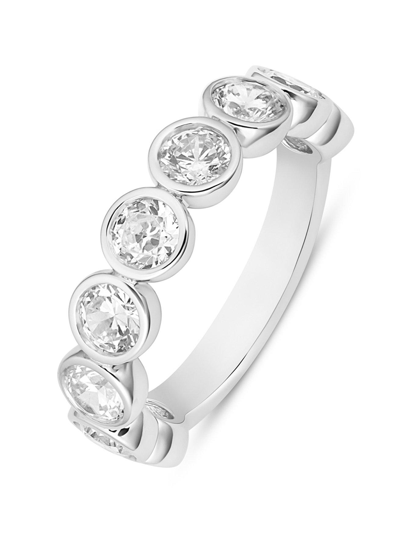Love DIAMOND Rubover Round Shaped Eternity Ring - One Colour