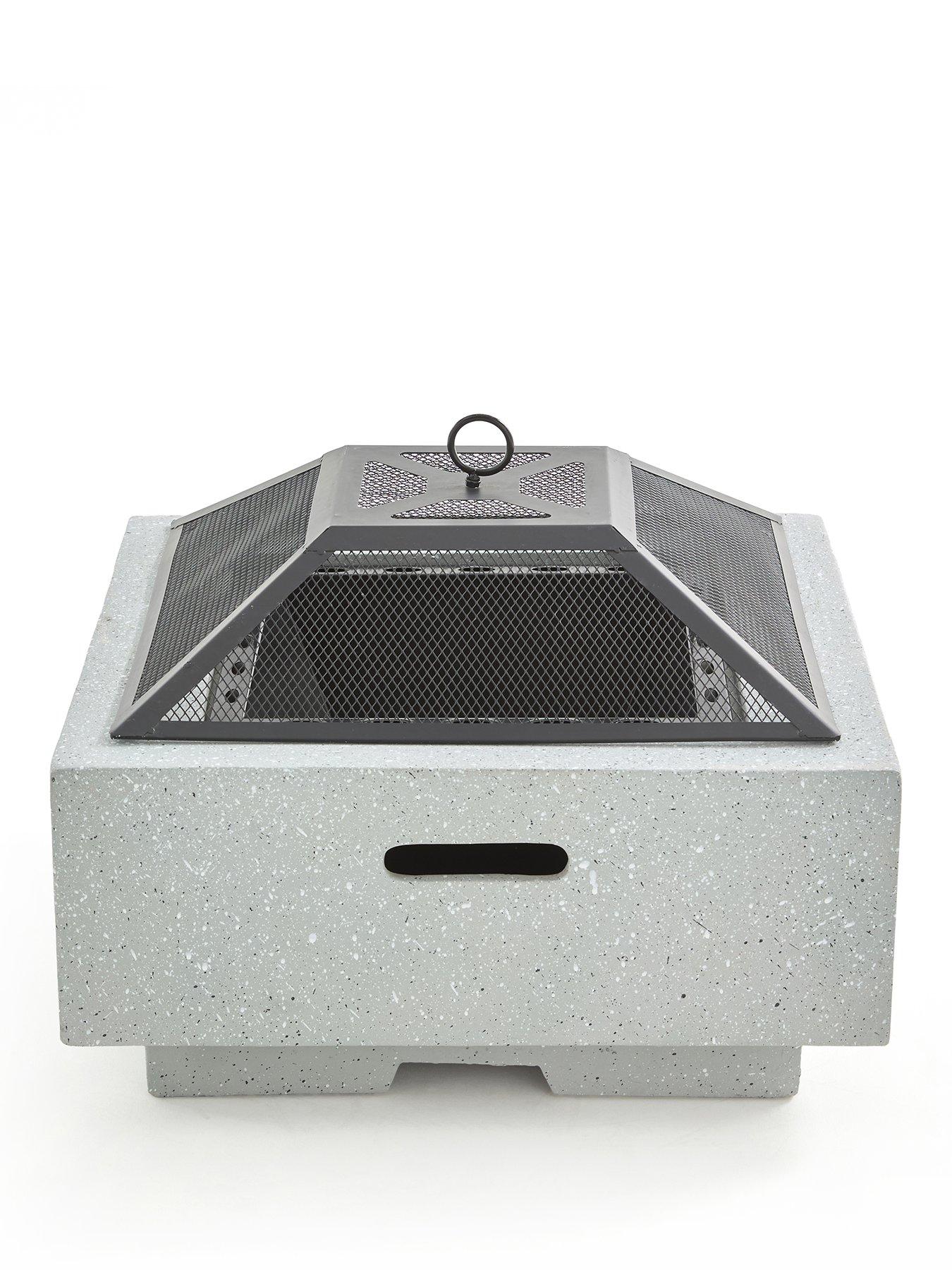  image of the-very-collection-clay-effect-mgo-fire-pit-58cm-square