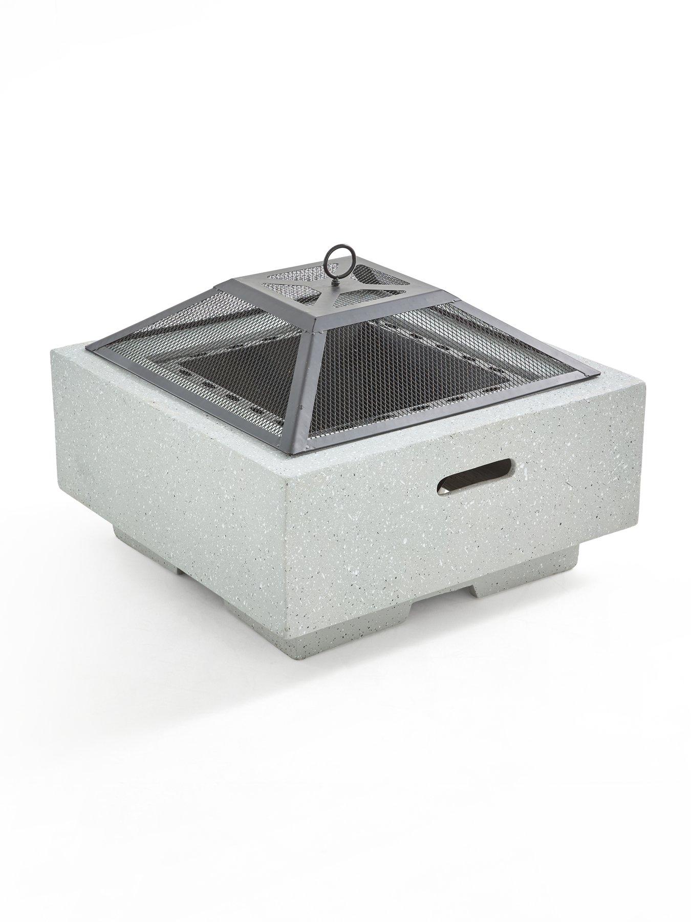  image of the-very-collection-clay-effect-mgo-fire-pit-58cm-square