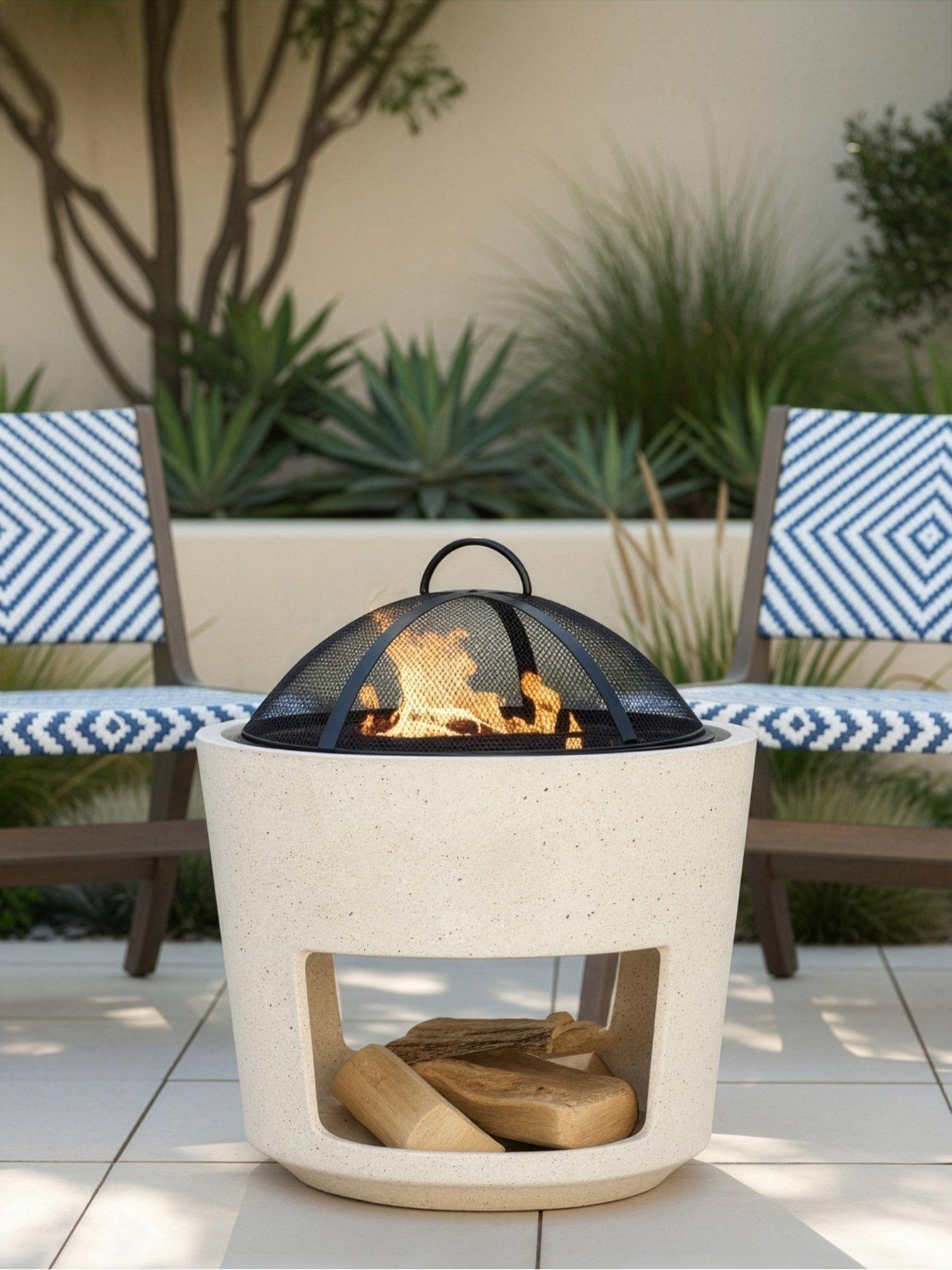 The Very Collection MGO Fire Pit With Wood Store