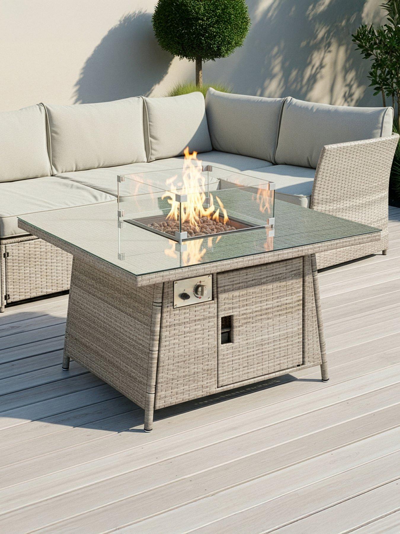front image of the-very-collection-calgary-firepit-table