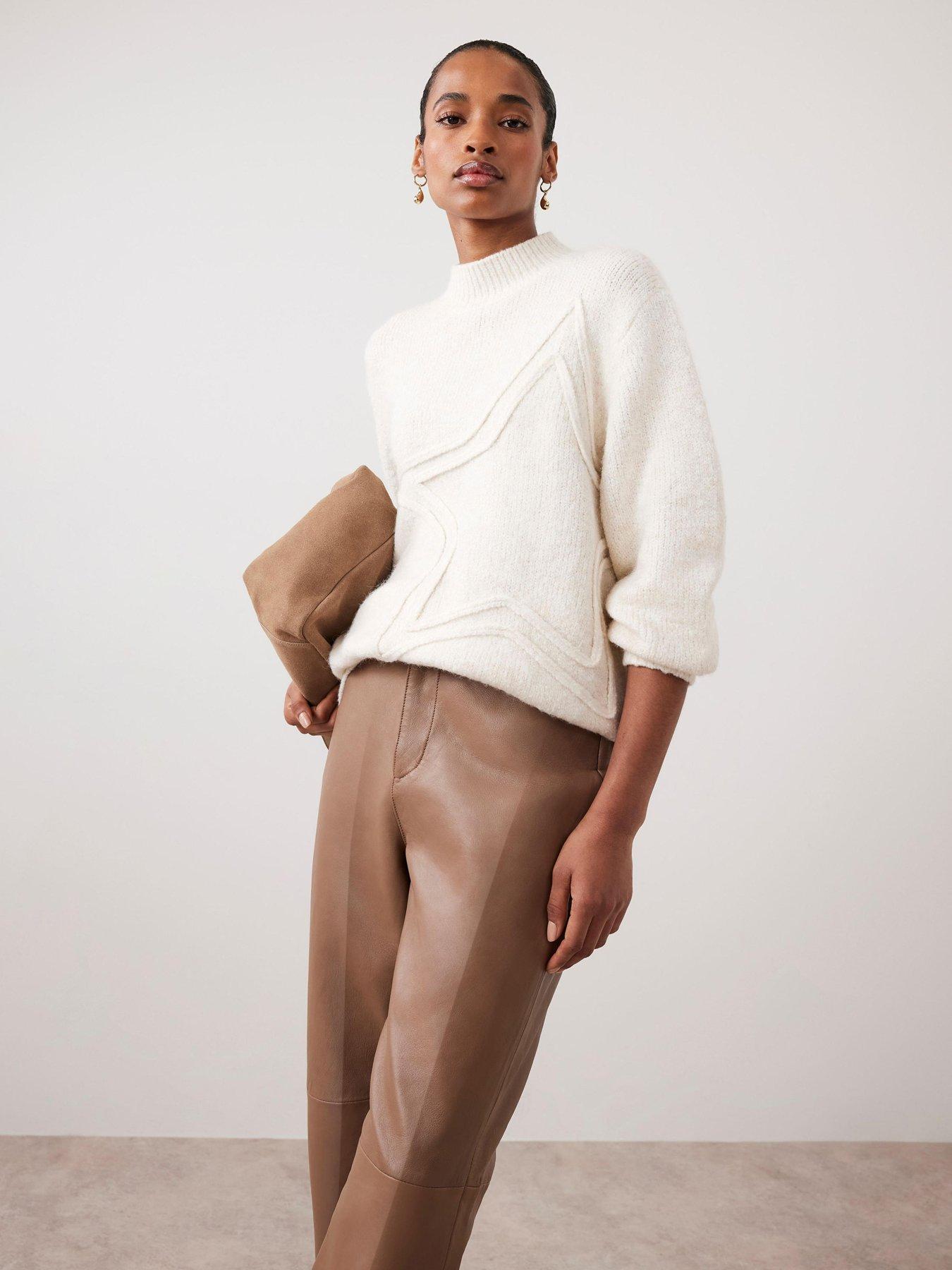 undefined Tonal Star Jumper - Cream