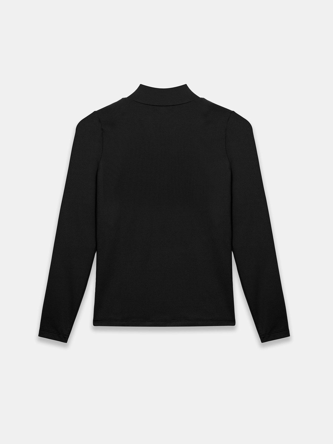 Image 6 of 6 of Mint Velvet High Neck Layering Top - Black