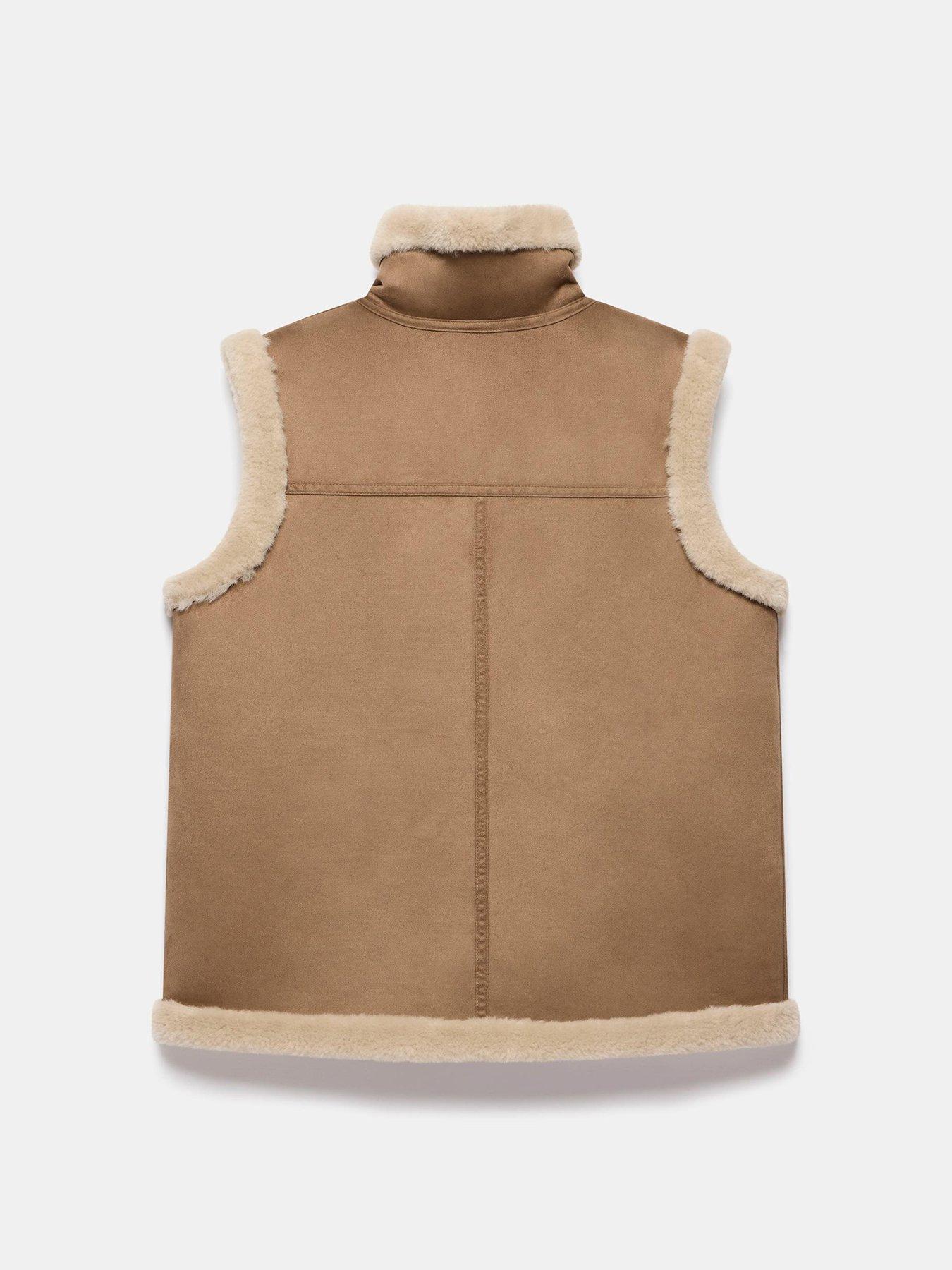 Image 6 of 6 of Mint Velvet Tan Bonded Gilet - Brown