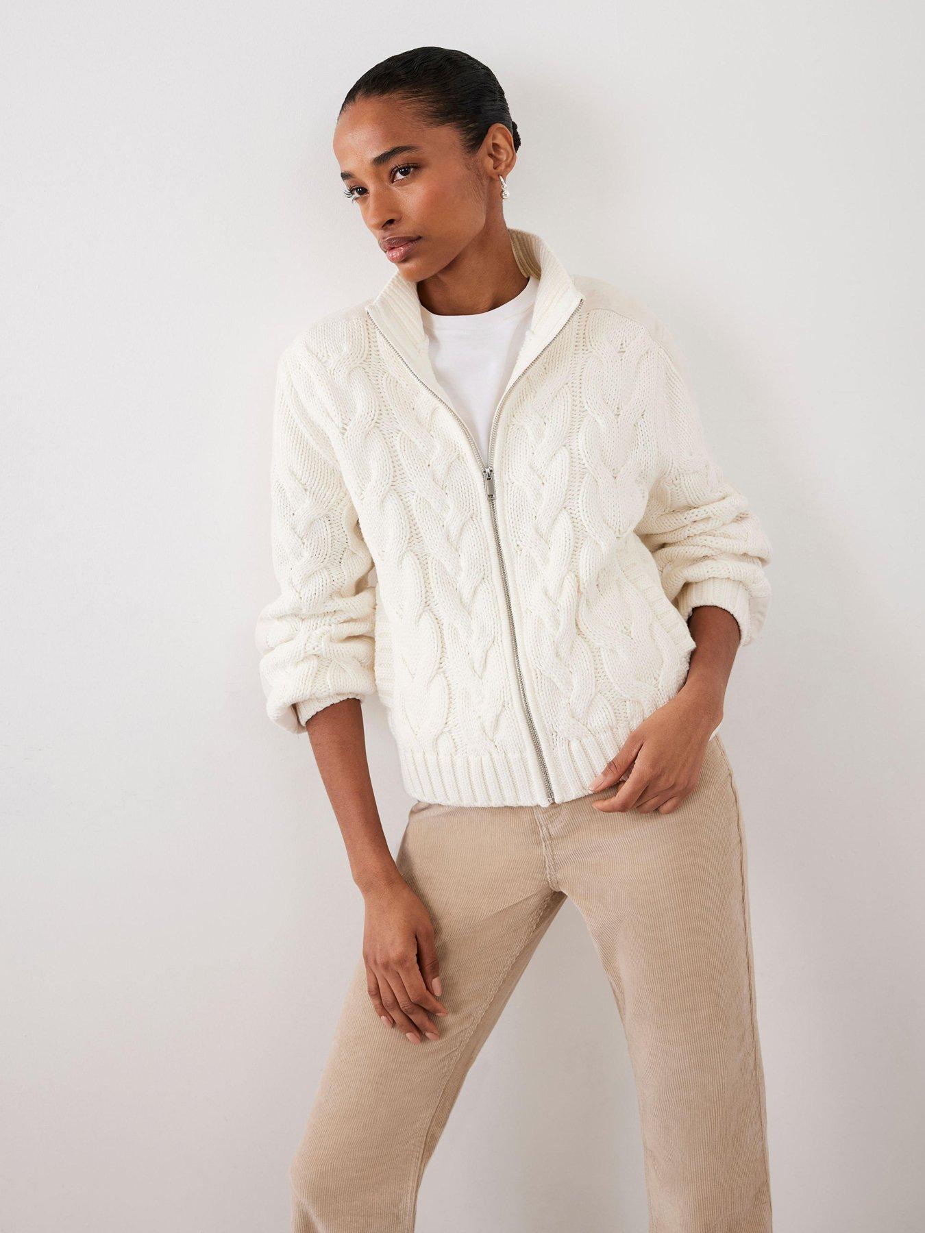undefined Cable Bomber Jacket - Cream
