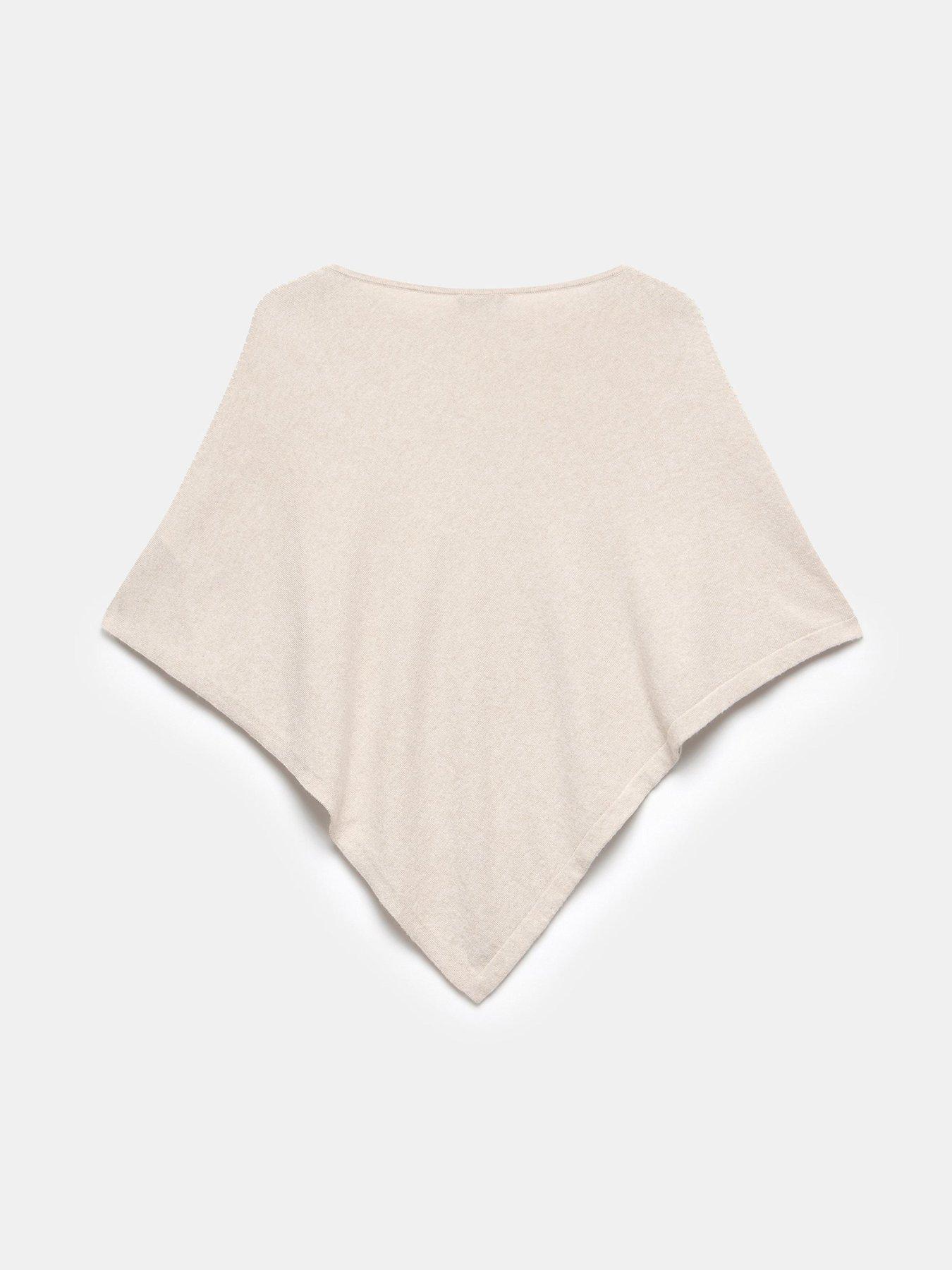 Image 6 of 6 of Mint Velvet Neutral Whipstitch Poncho - Beige