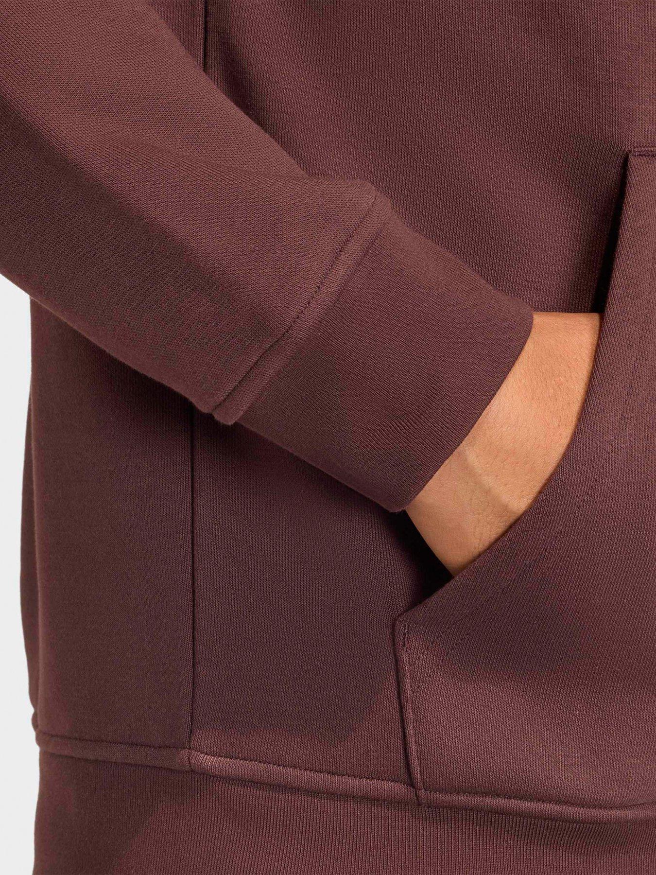  image of adidas-originals-mens-trefoil-essentials-hoody-brown