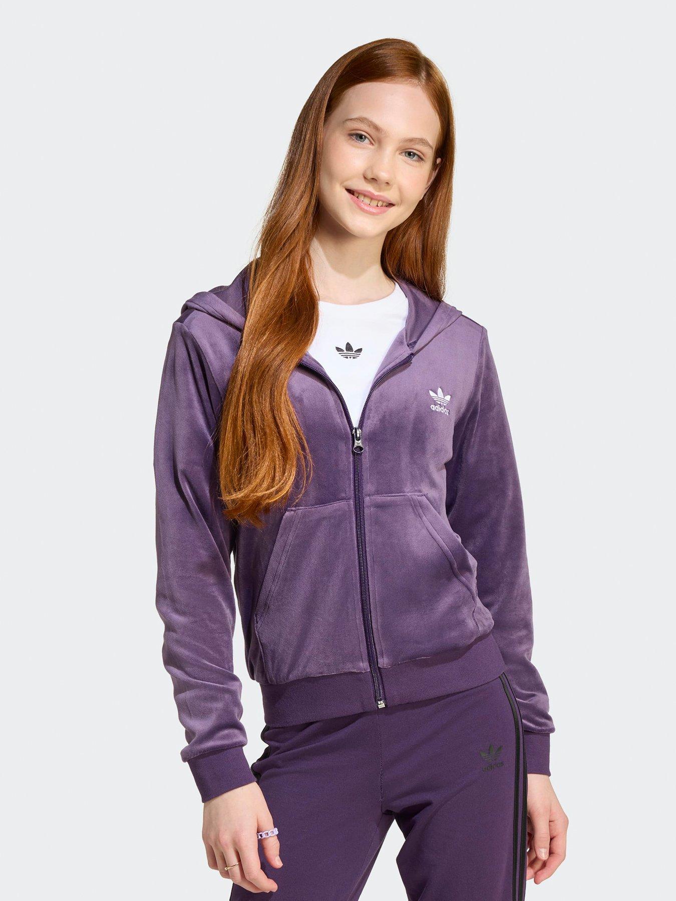 adidas-originals-junior-girls-velour-zip-hoodie-kids-purple