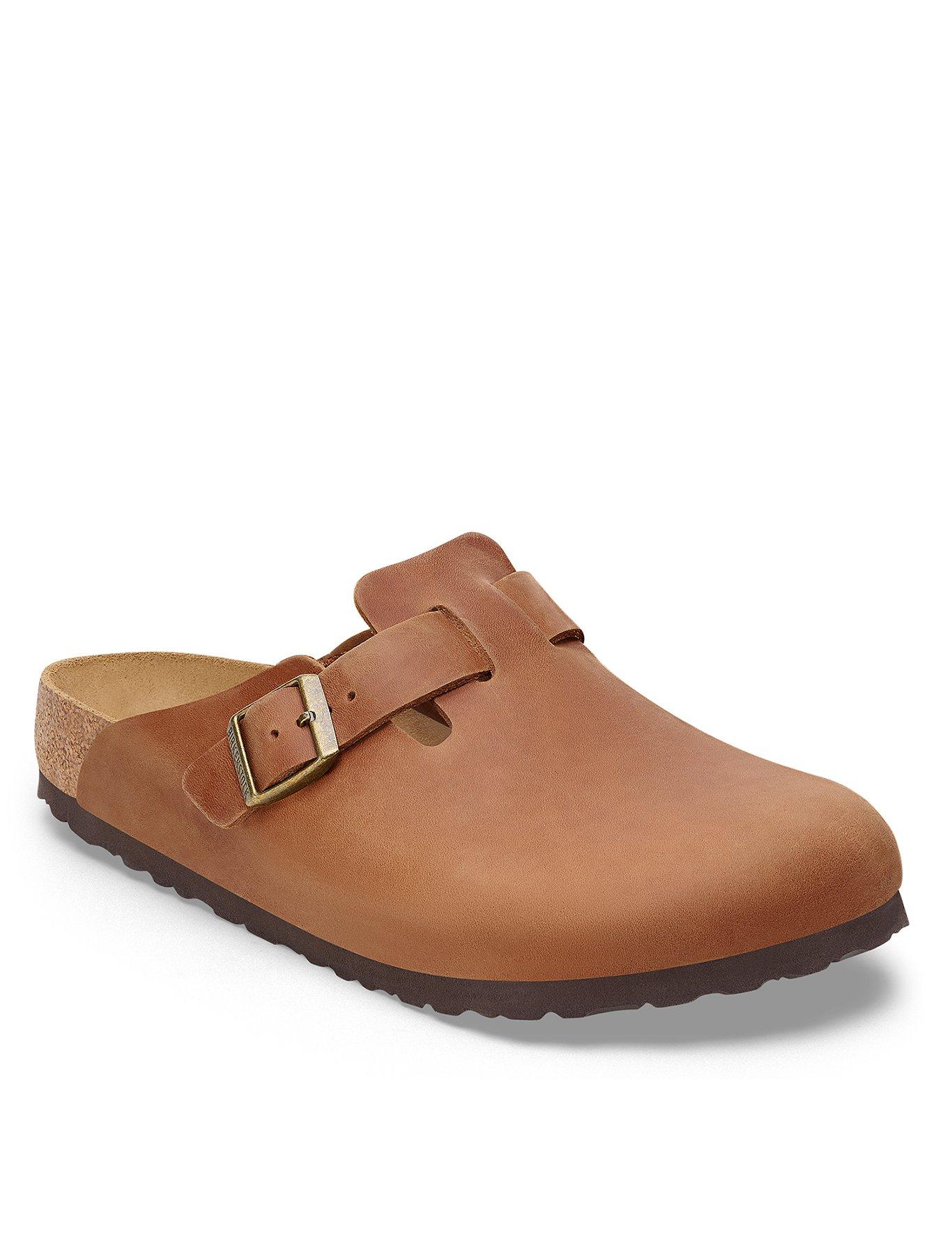 Birkenstock Boston Natural Leather Oiled Clog - Cognac