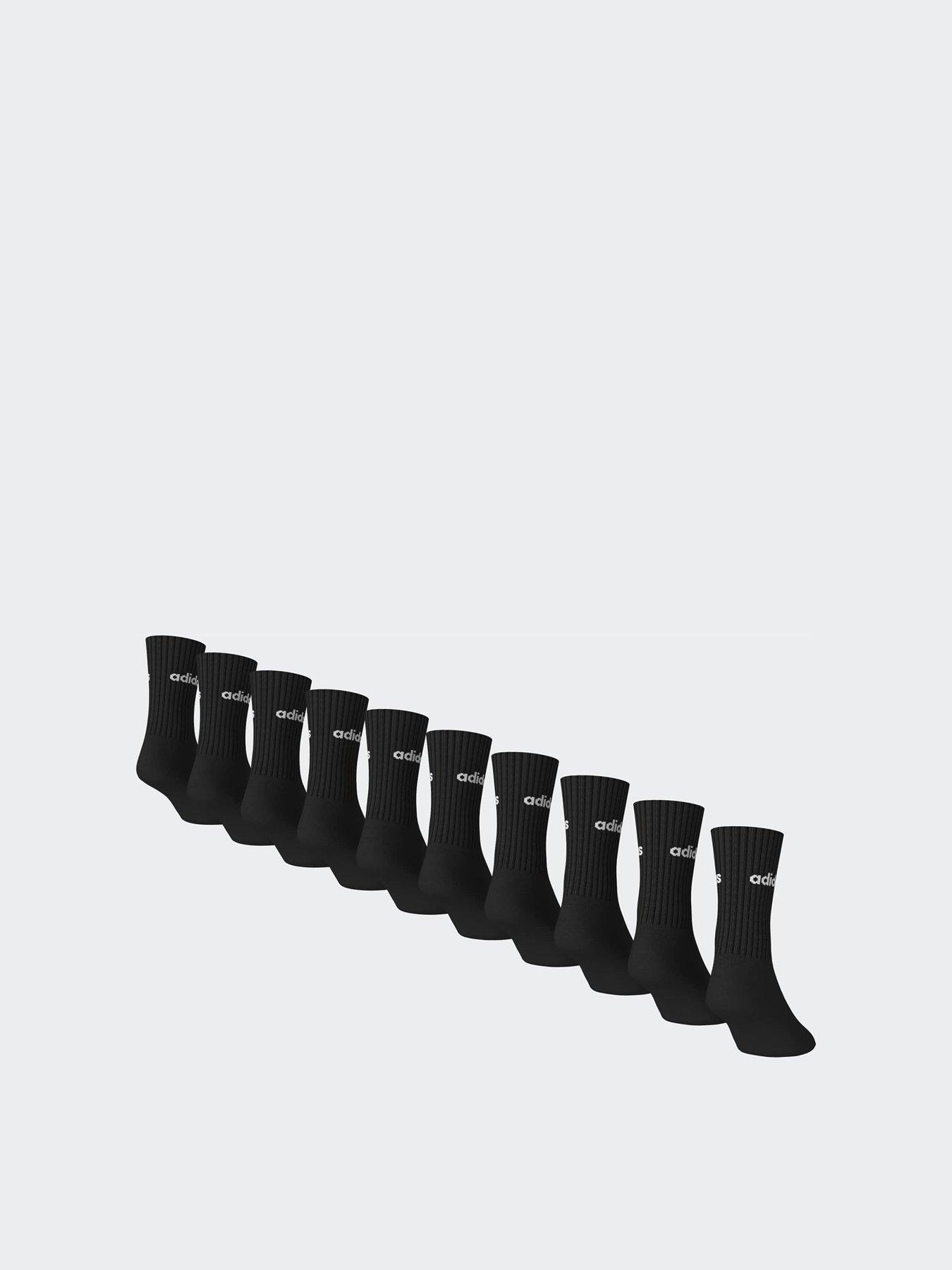  image of adidas-sportswear-linear-cushioned-crew-sock-10-pair-pack-black