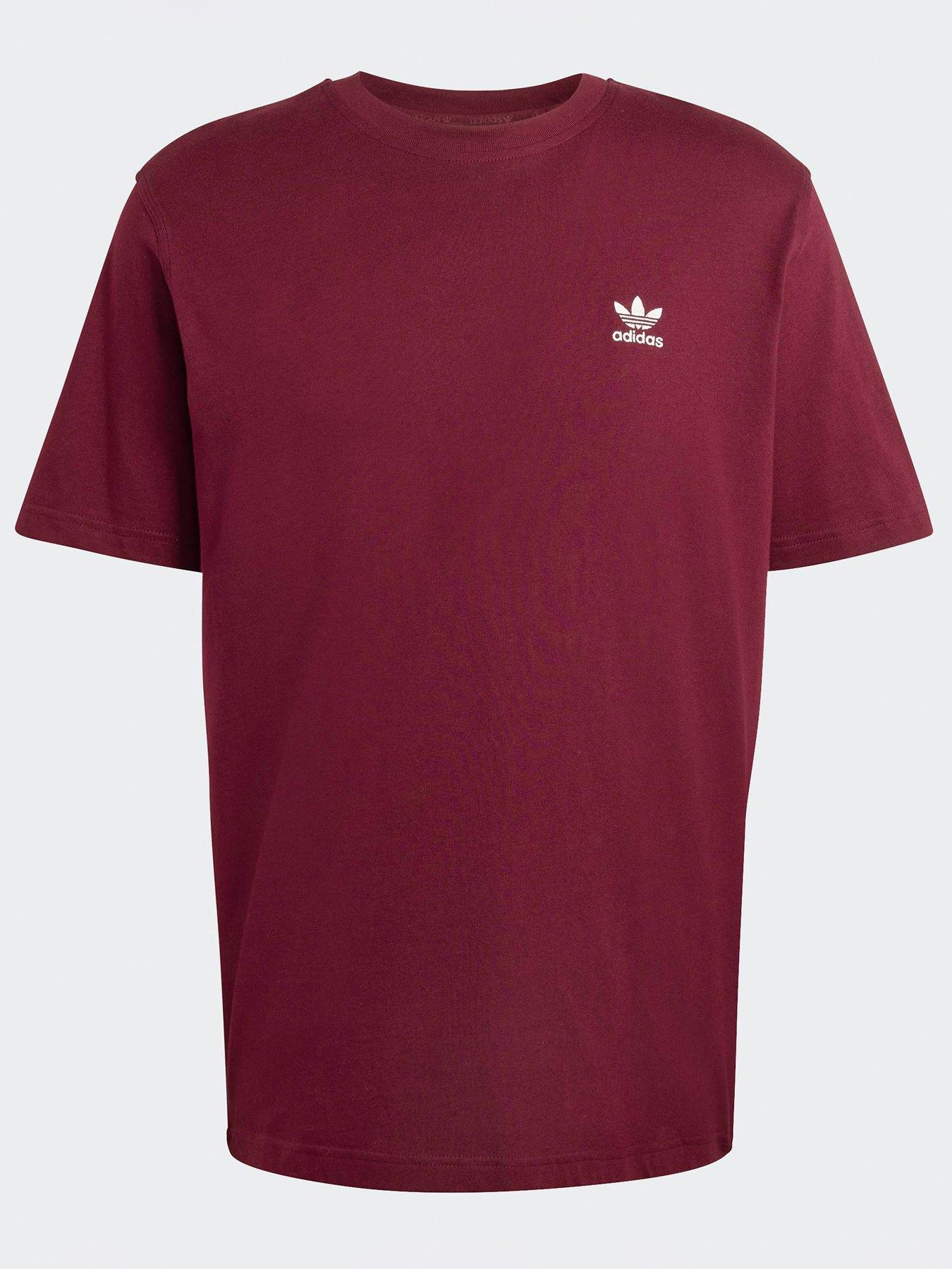 Image 6 of 7 of adidas Originals Men's Trefoil Essentials Loose T-Shirt - Red - Dark Red