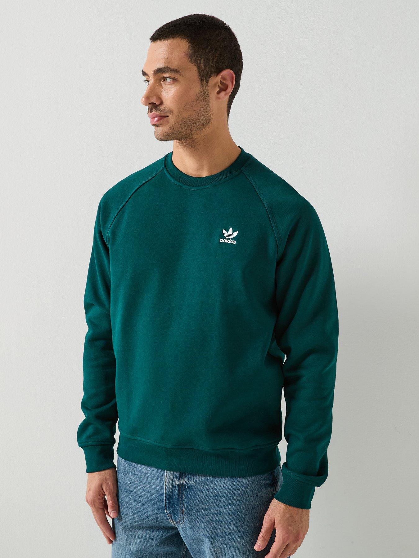 adidas Originals Men's Trefoil Essentials Crew Sweat - Green