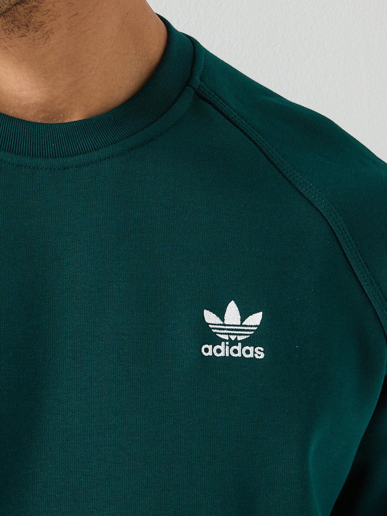 Image 5 of 5 of adidas Originals Men's Trefoil Essentials Crew Sweat - Green