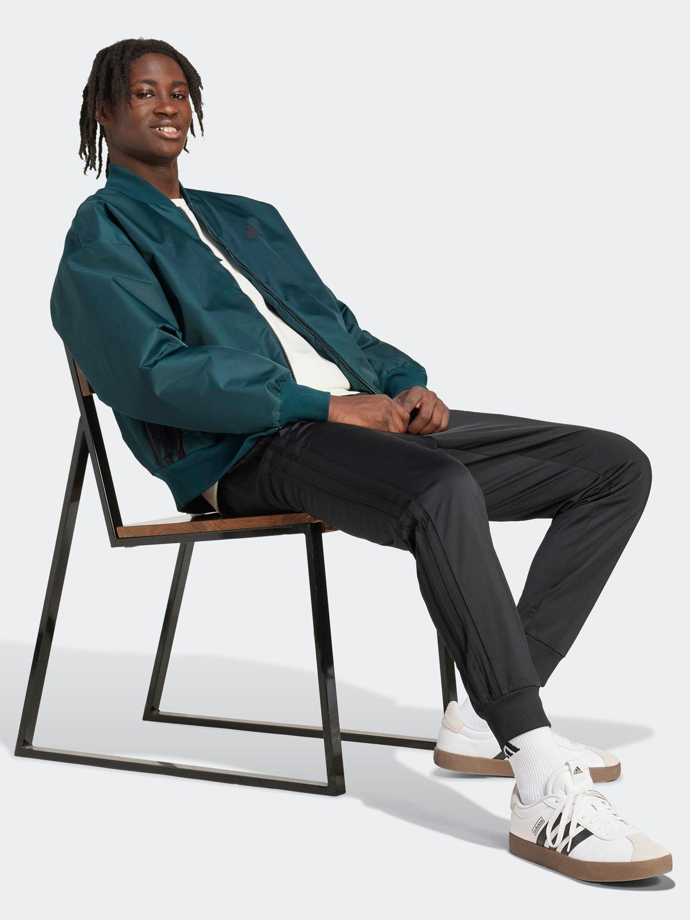  image of adidas-mens-stadium-bomber-jacket-black