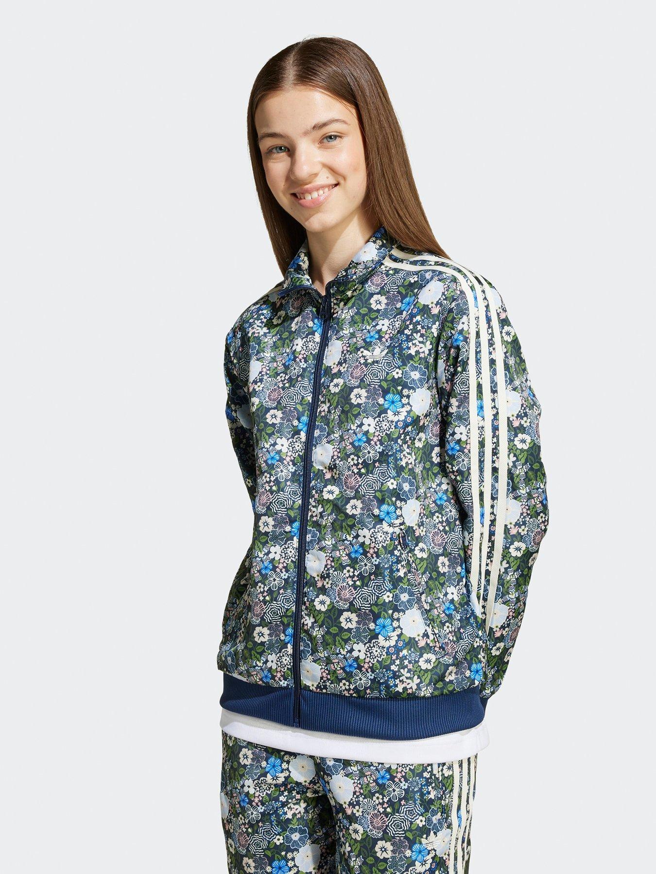 Image 1 of 7 of adidas Originals Junior Firebird X Liberty Track Top - Blue<br />&nbsp;