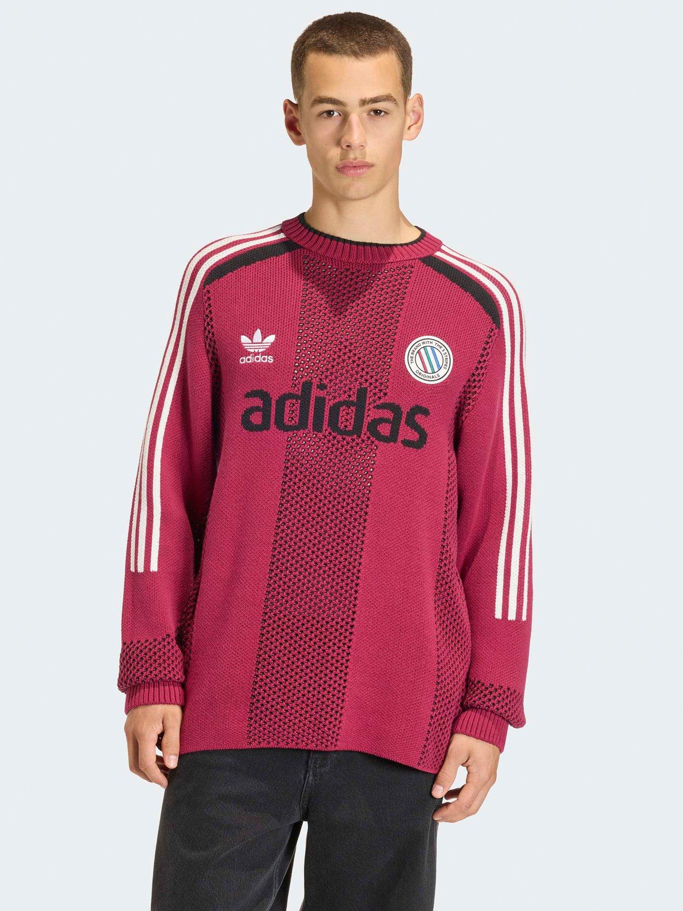 Image 4 of 6 of adidas Originals Adicolor Blokecore Longsleeves Lightweight Pullover - Burgundy