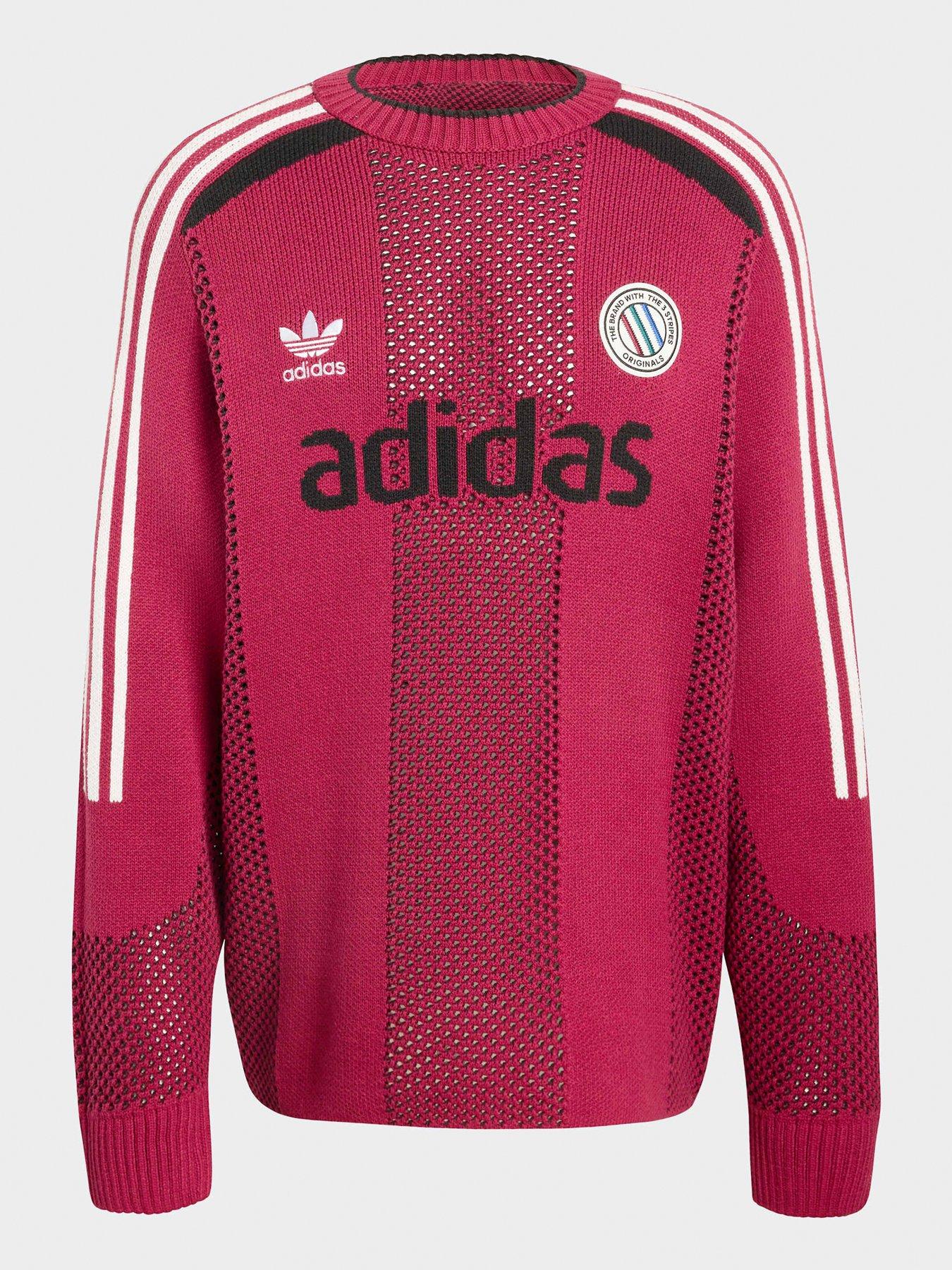 Image 6 of 6 of adidas Originals Adicolor Blokecore Longsleeves Lightweight Pullover - Burgundy