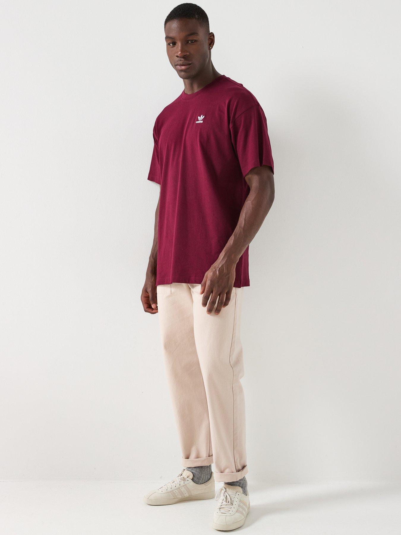  image of adidas-originals-mens-essenatials-t-shirt-red