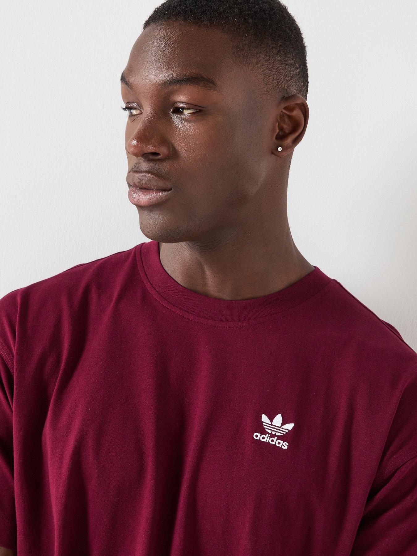  image of adidas-originals-mens-essenatials-t-shirt-red