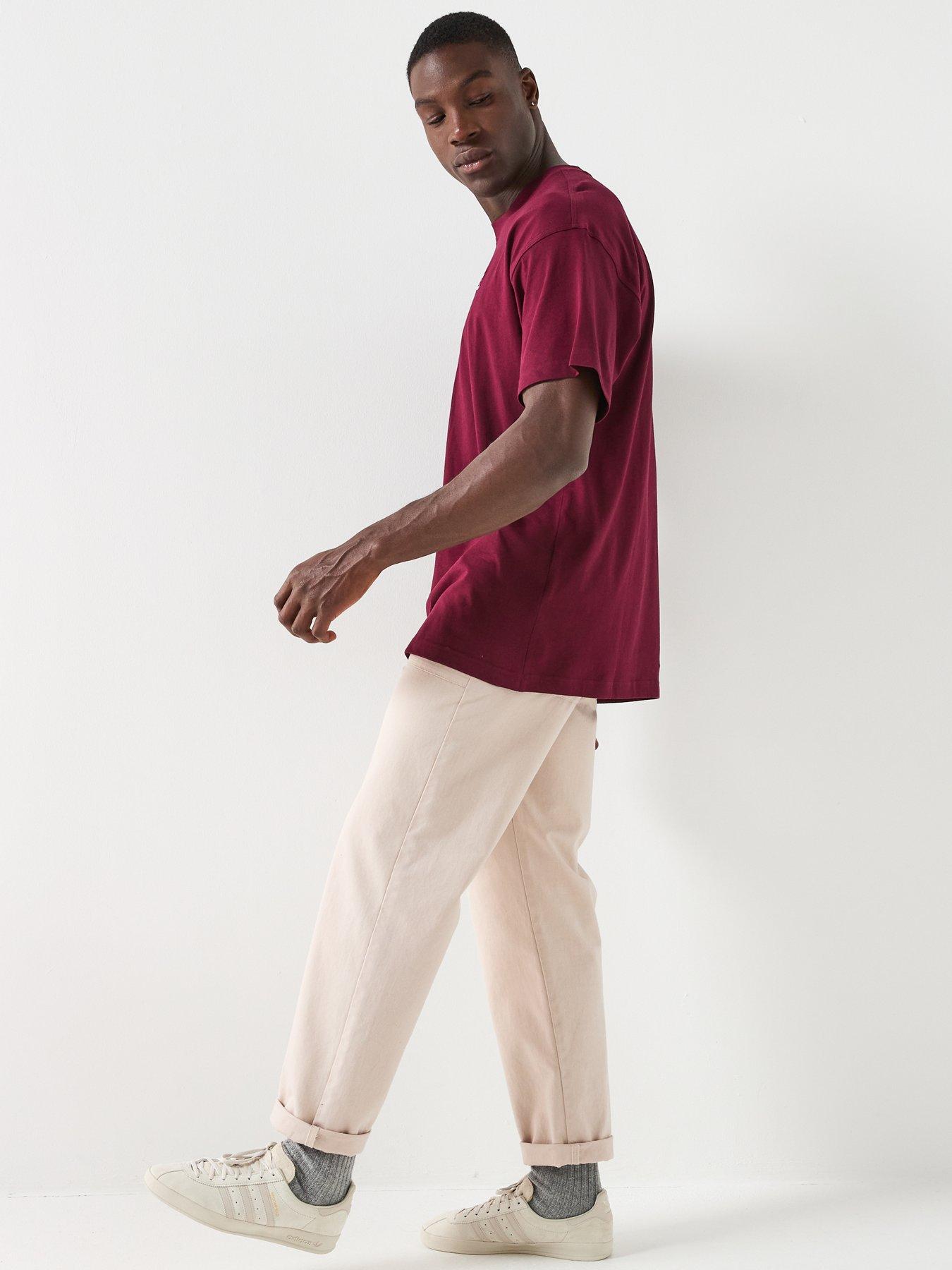  image of adidas-originals-mens-essenatials-t-shirt-red