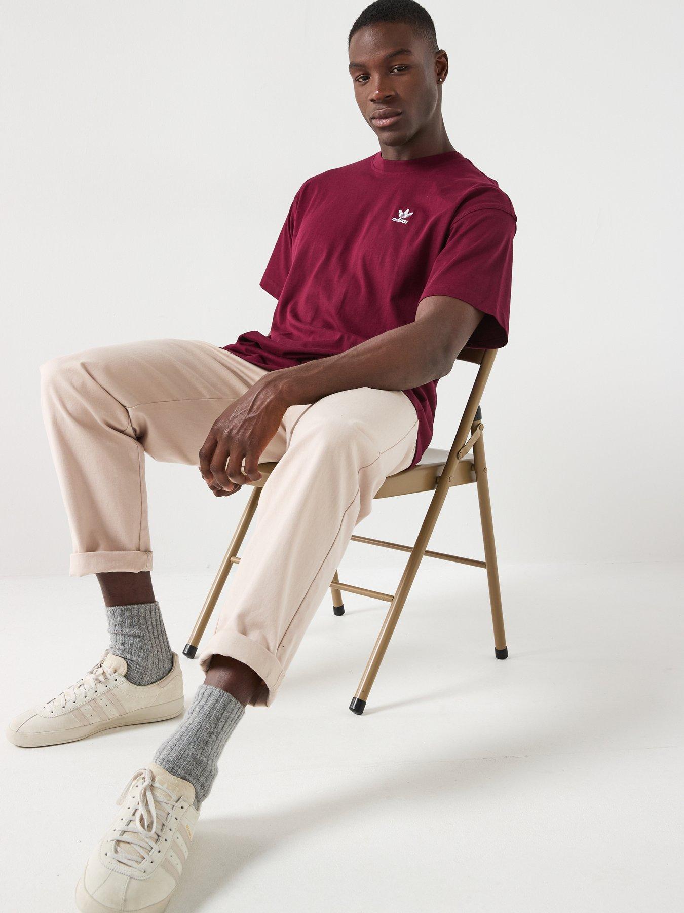  image of adidas-originals-mens-essenatials-t-shirt-red