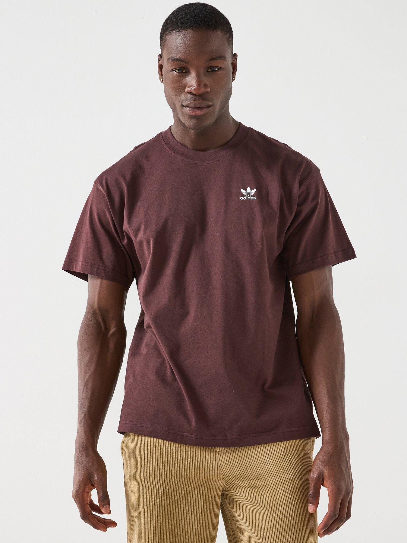  image of adidas-originals-mens-essenatials-t-shirt-brown