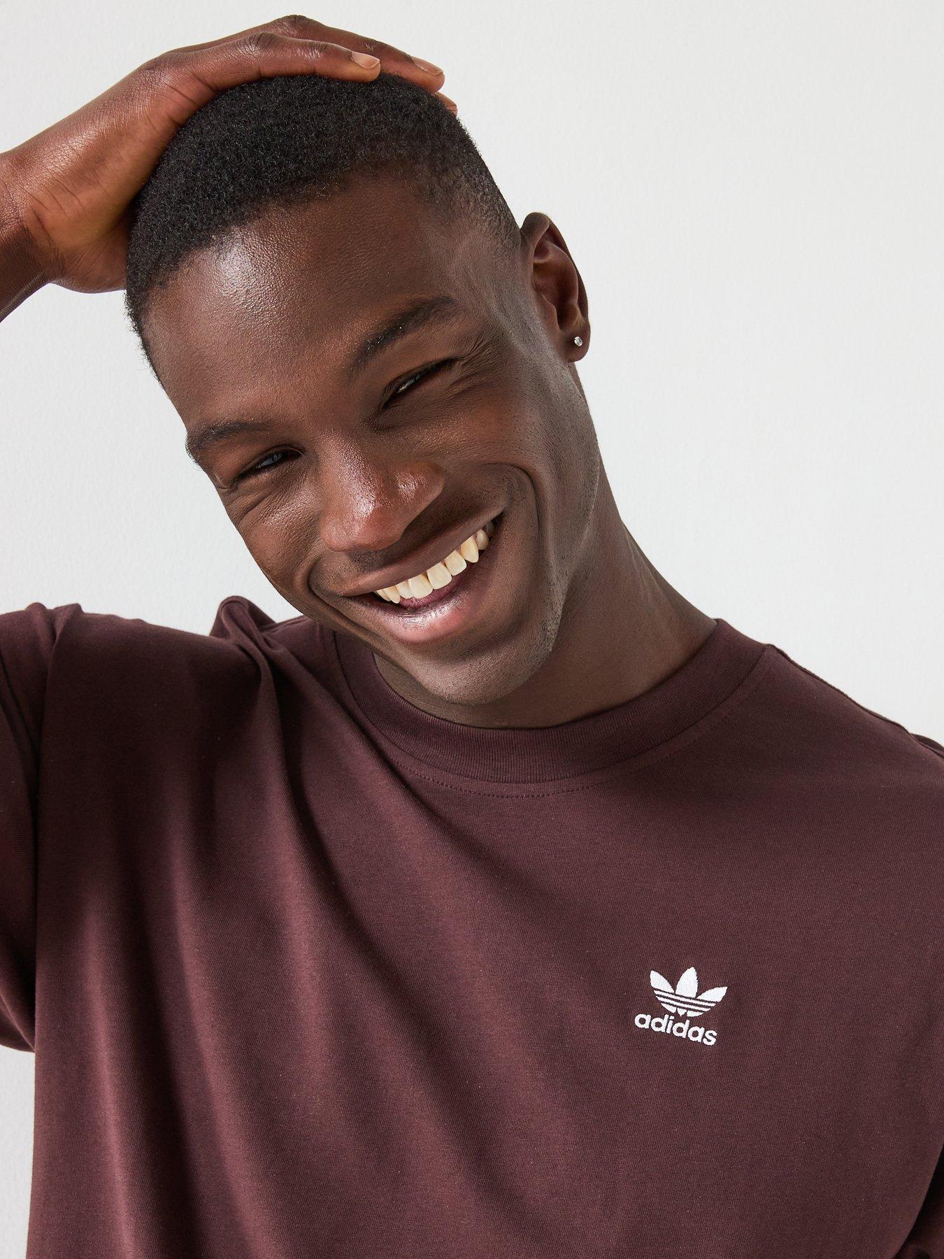  image of adidas-originals-mens-essenatials-t-shirt-brown