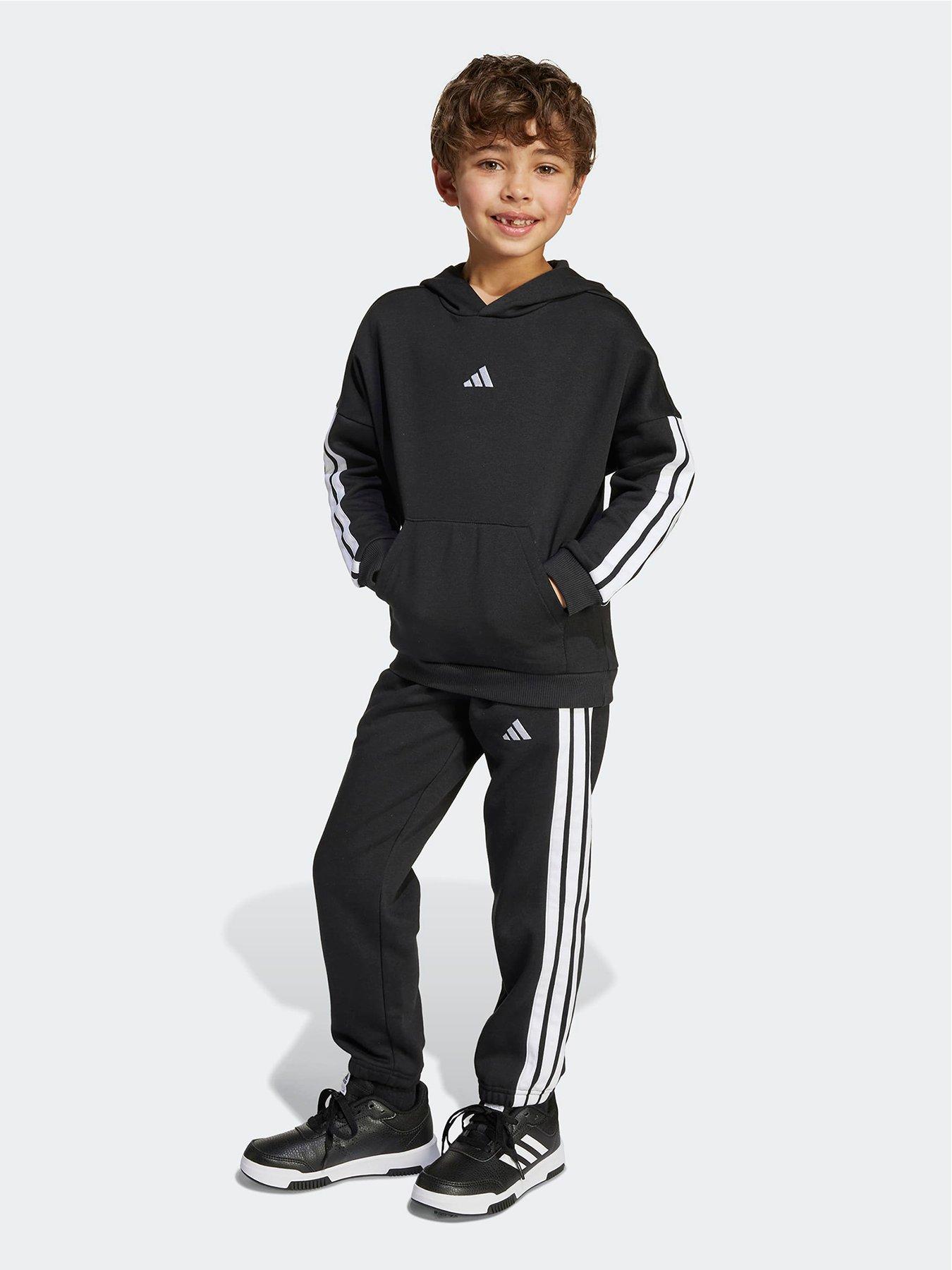  image of adidas-sportswear-junior-boys-fleece-hoodie-and-pant-tracksuit--black