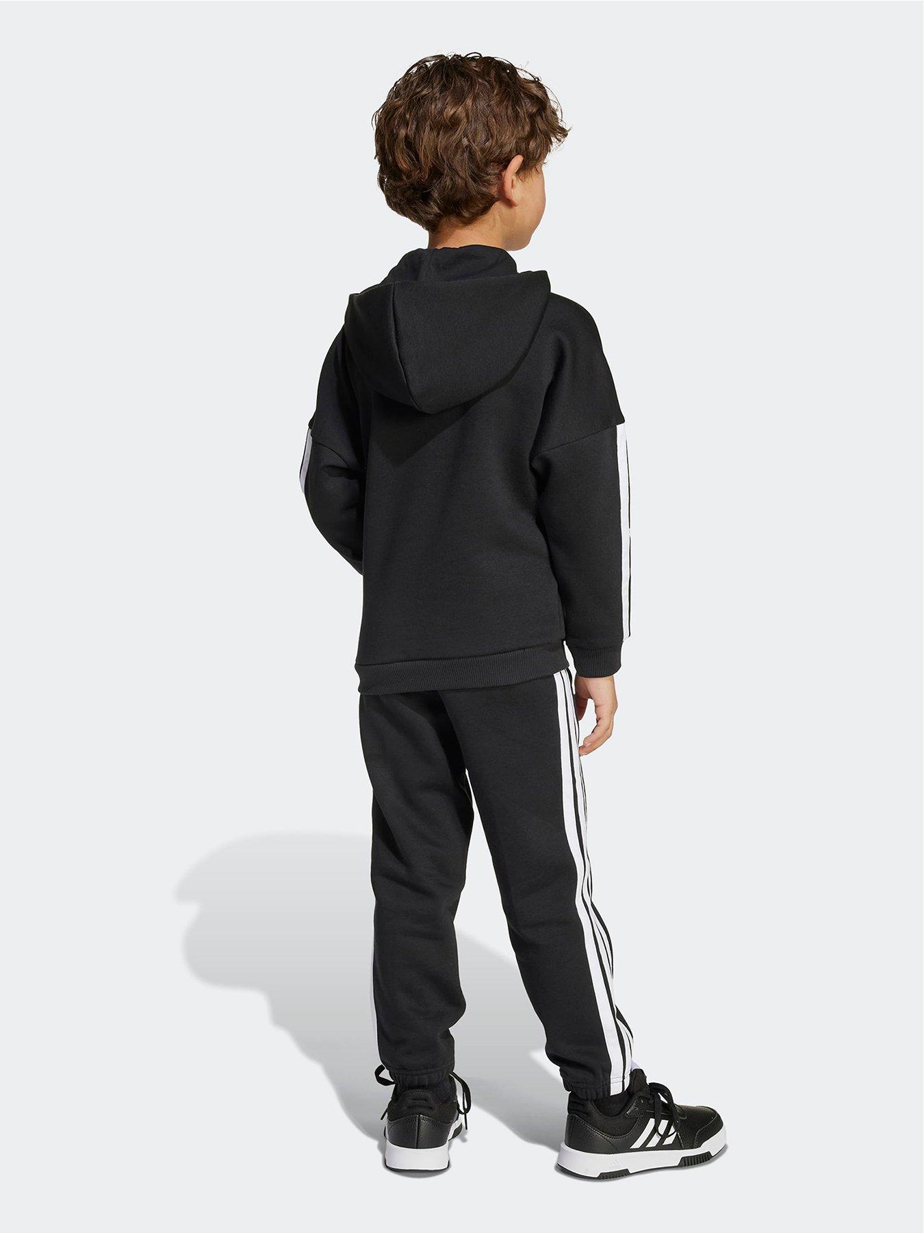  image of adidas-sportswear-junior-boys-fleece-hoodie-and-pant-tracksuit--black