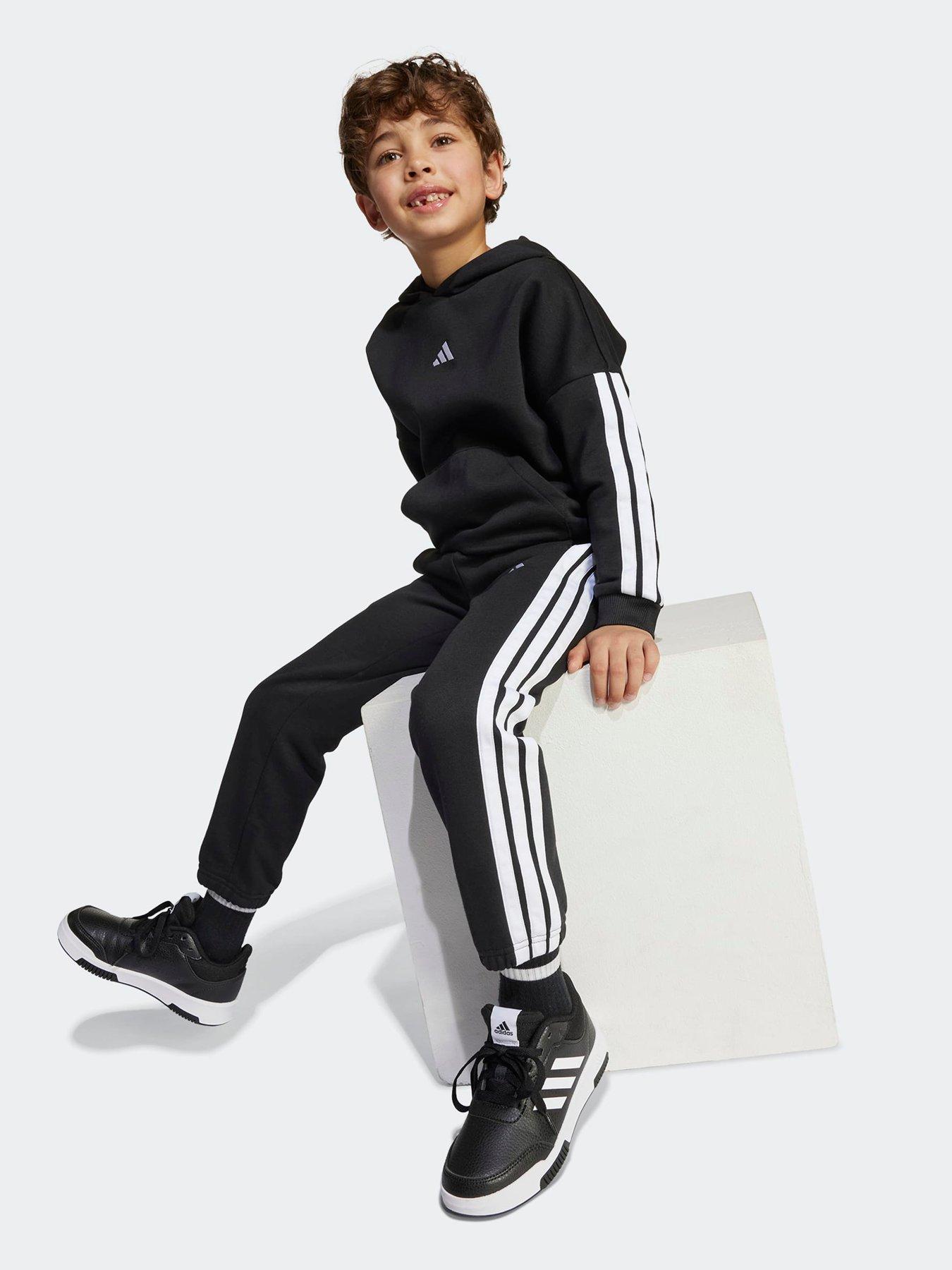  image of adidas-sportswear-junior-boys-fleece-hoodie-and-pant-tracksuit--black