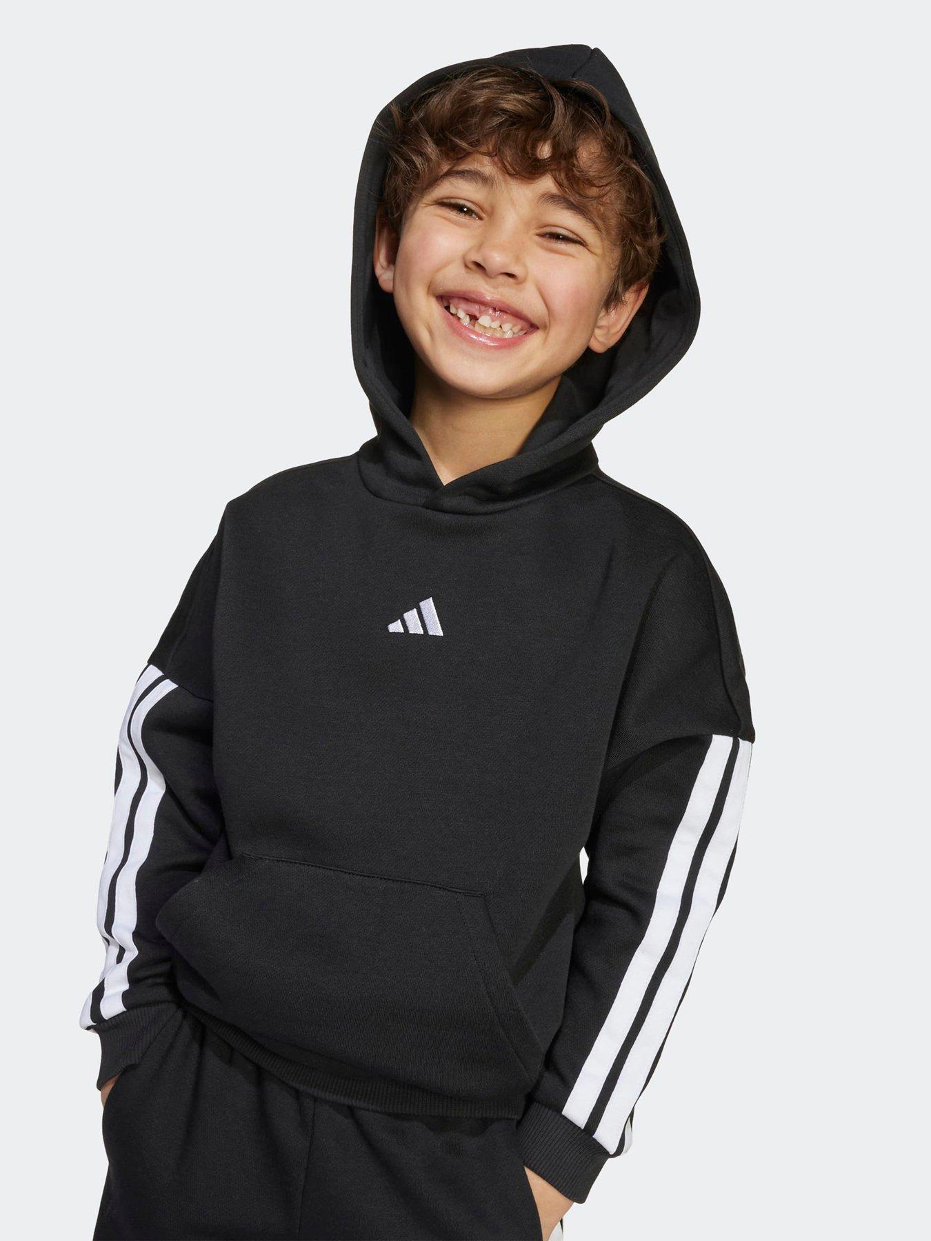  image of adidas-sportswear-junior-boys-fleece-hoodie-and-pant-tracksuit--black