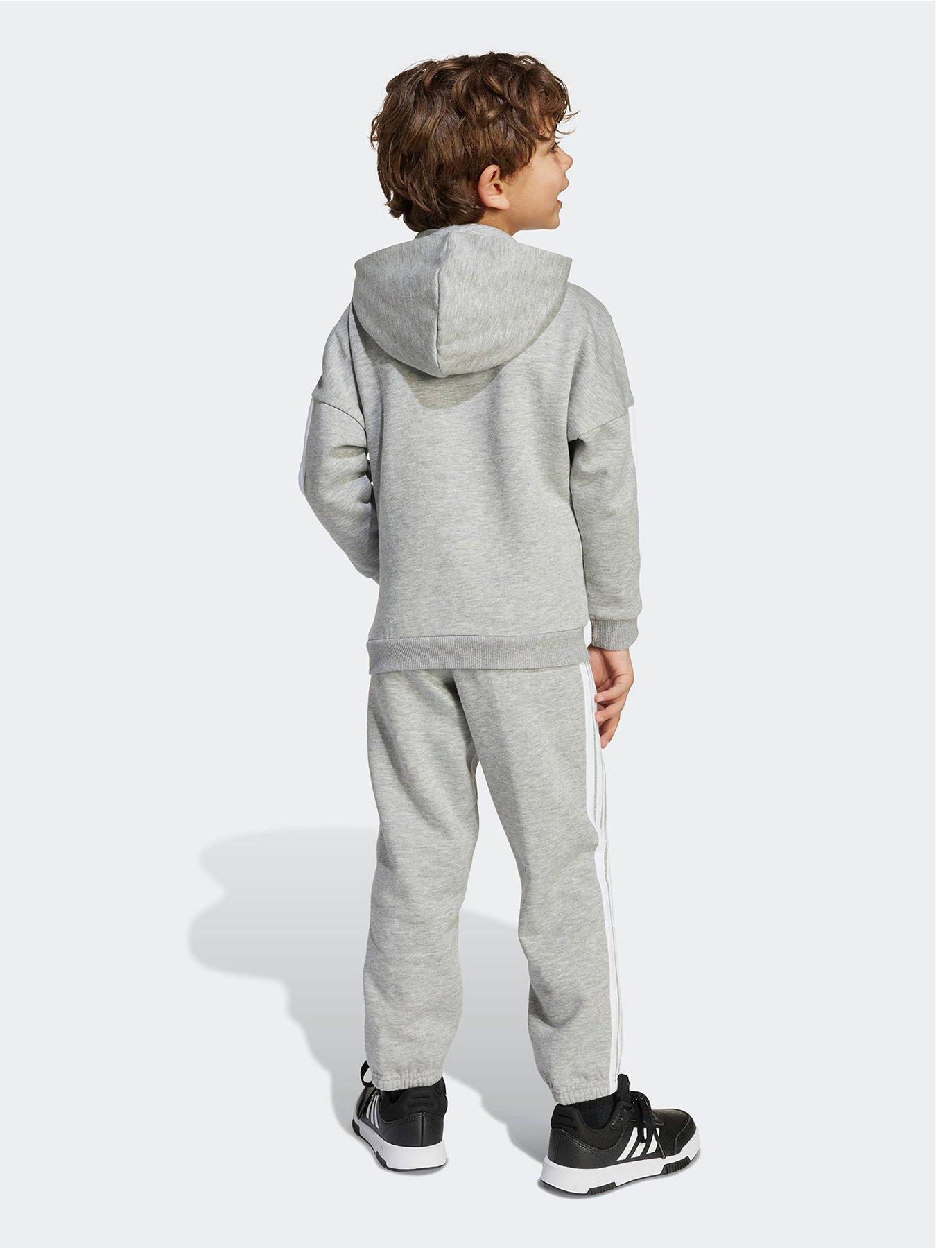 Image 2 of 5 of adidas Sportswear Junior Boys Fleece Hoodie And Pant Tracksuit- Grey