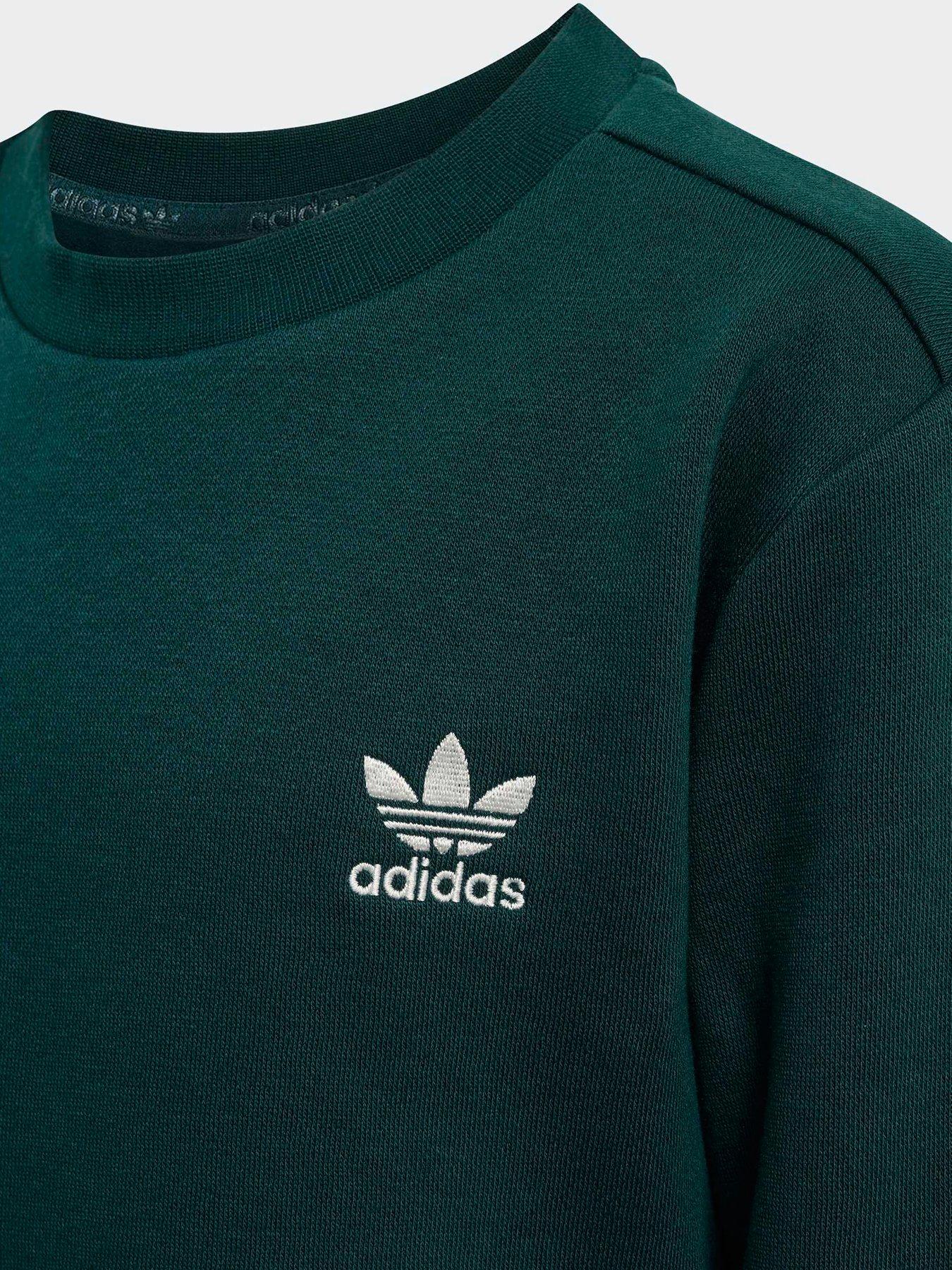 Image 4 of 5 of adidas Originals Kid's Crew Jog Set - Green