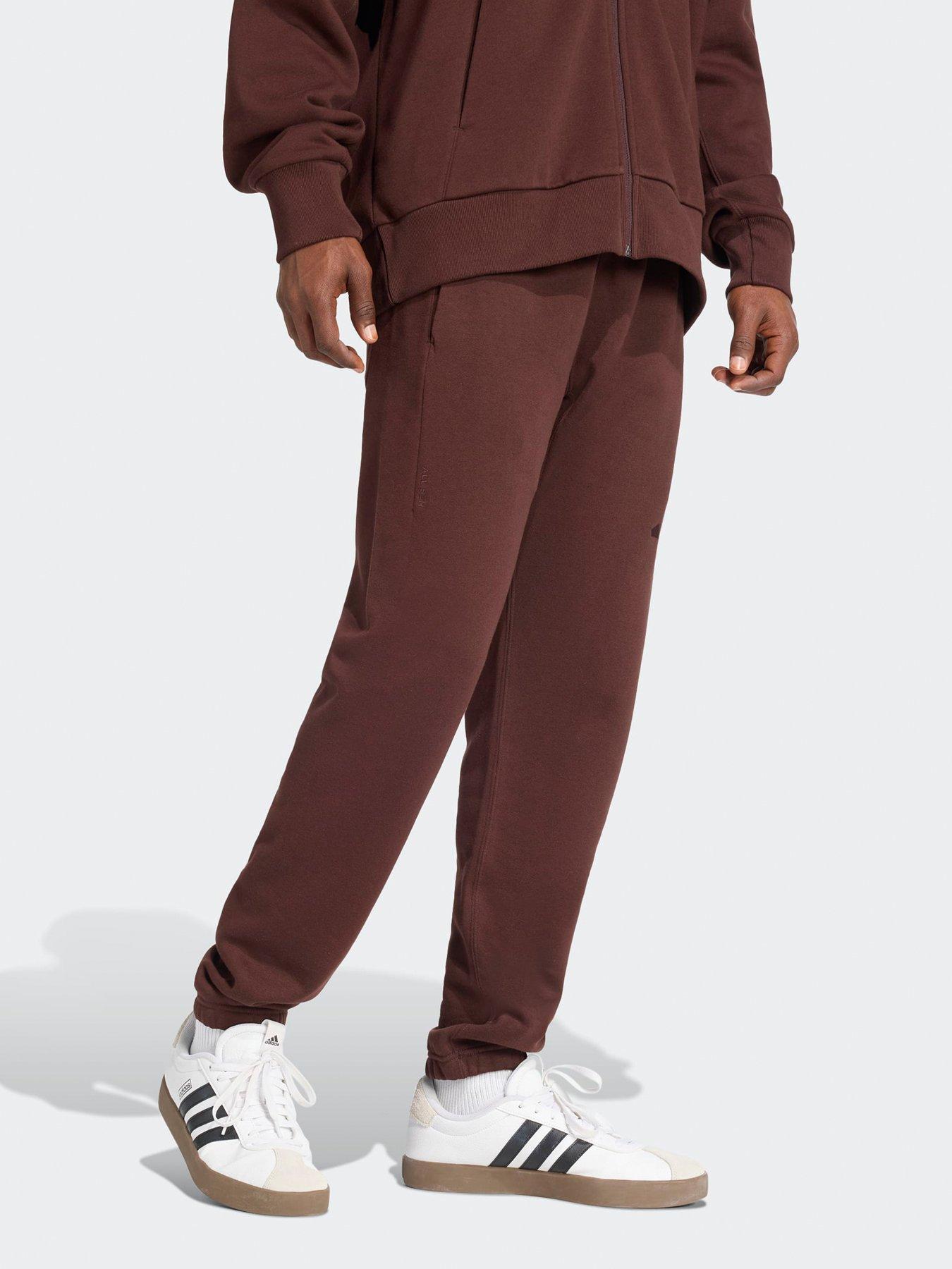 Image 3 of 6 of adidas Sportswear Mens All Szn Fleece Regular Tapered Joggers - Brown