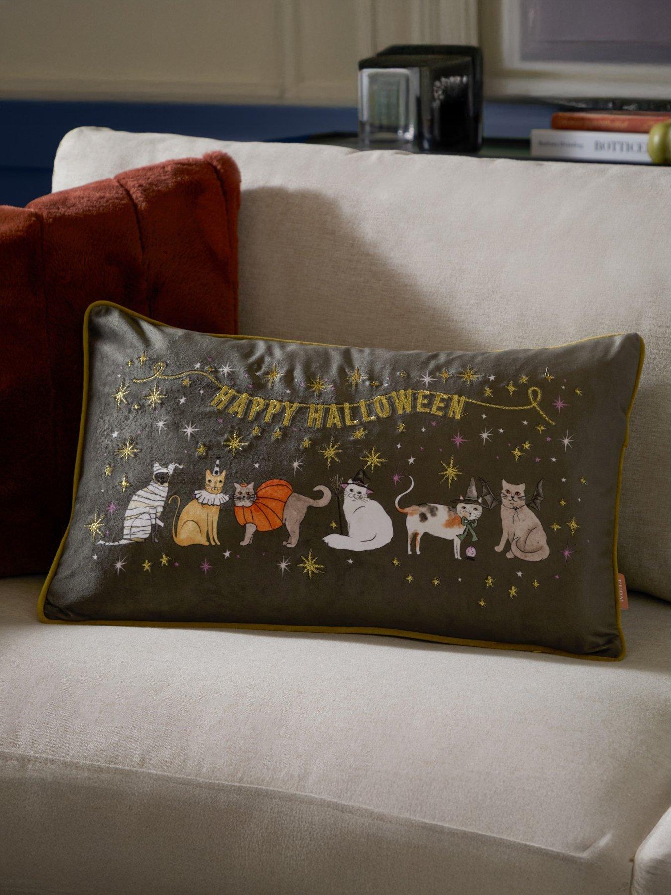 undefined Halloween Pawty 30x50 Polyester Cushion Multi