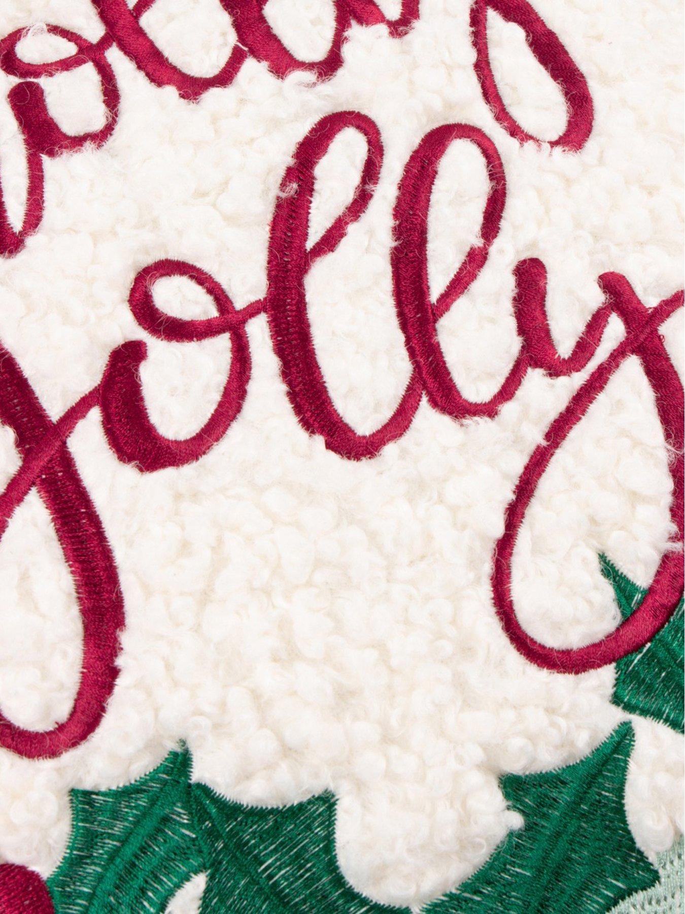 Image 5 of 6 of Furn Holly Wreath 45x45 Polyester Cushion Multi