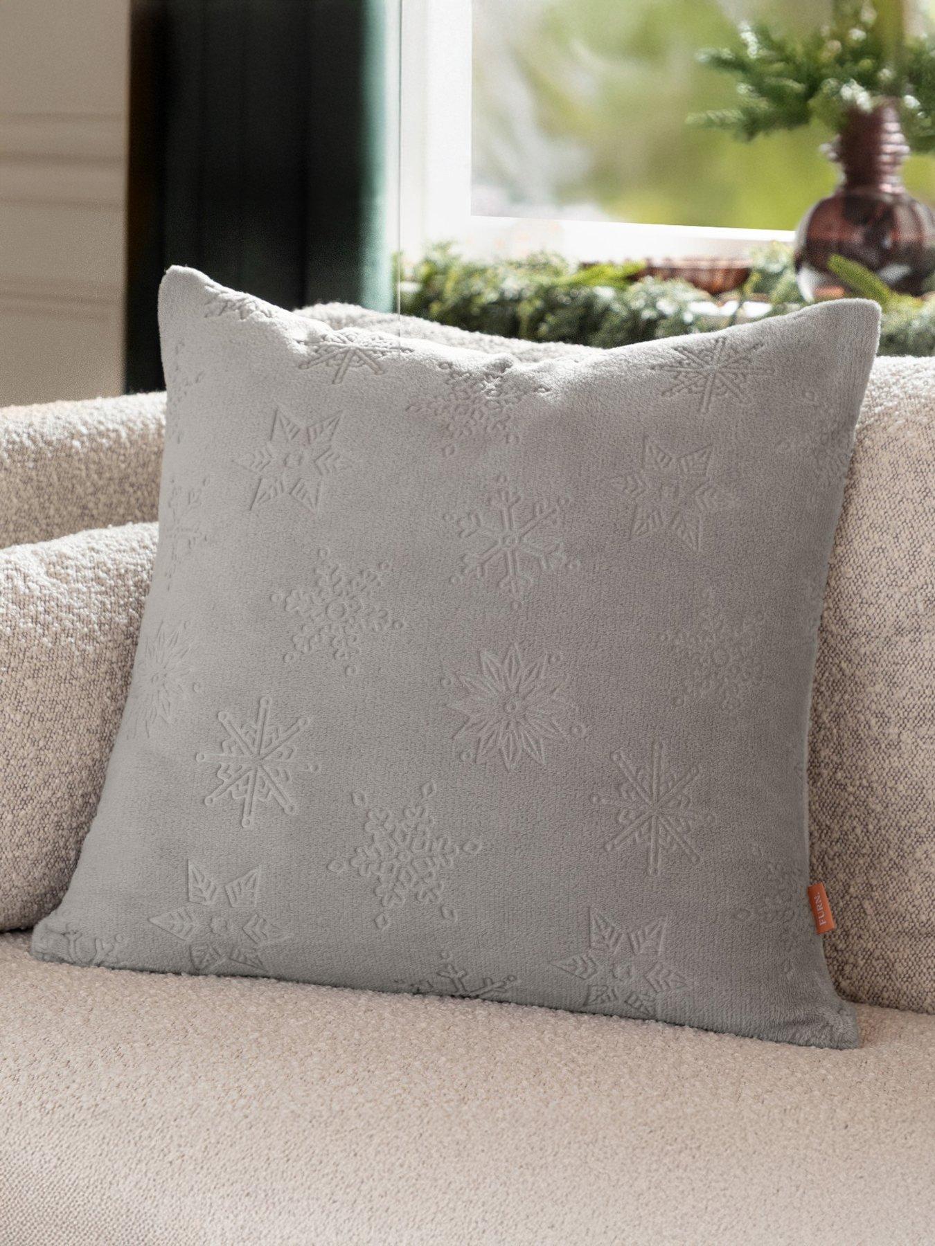 undefined Snowflakes 50x50 Polyester Cushion Grey