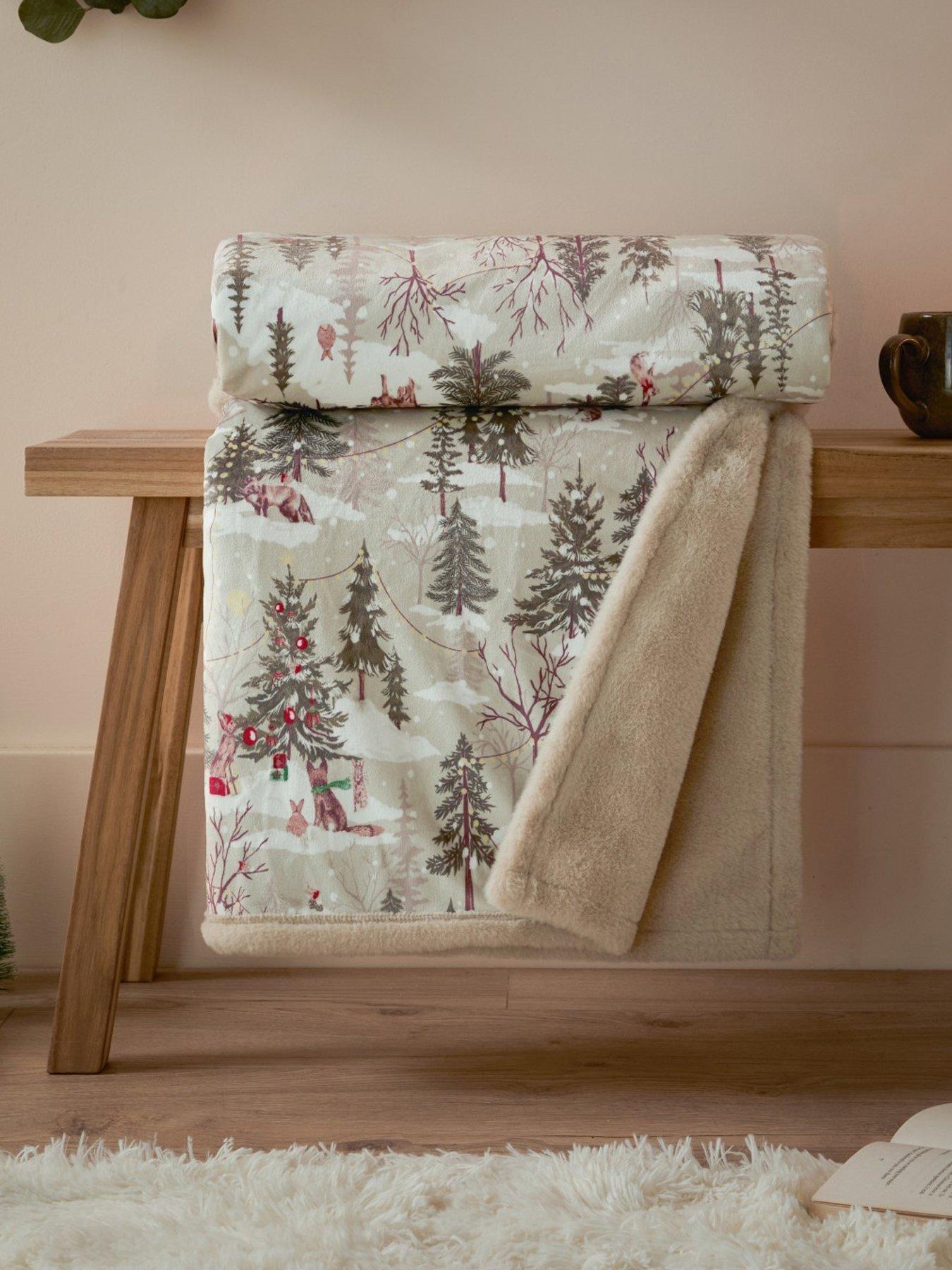 Image 1 of 7 of Furn Forest Festivities 130x180 Throw - Natural