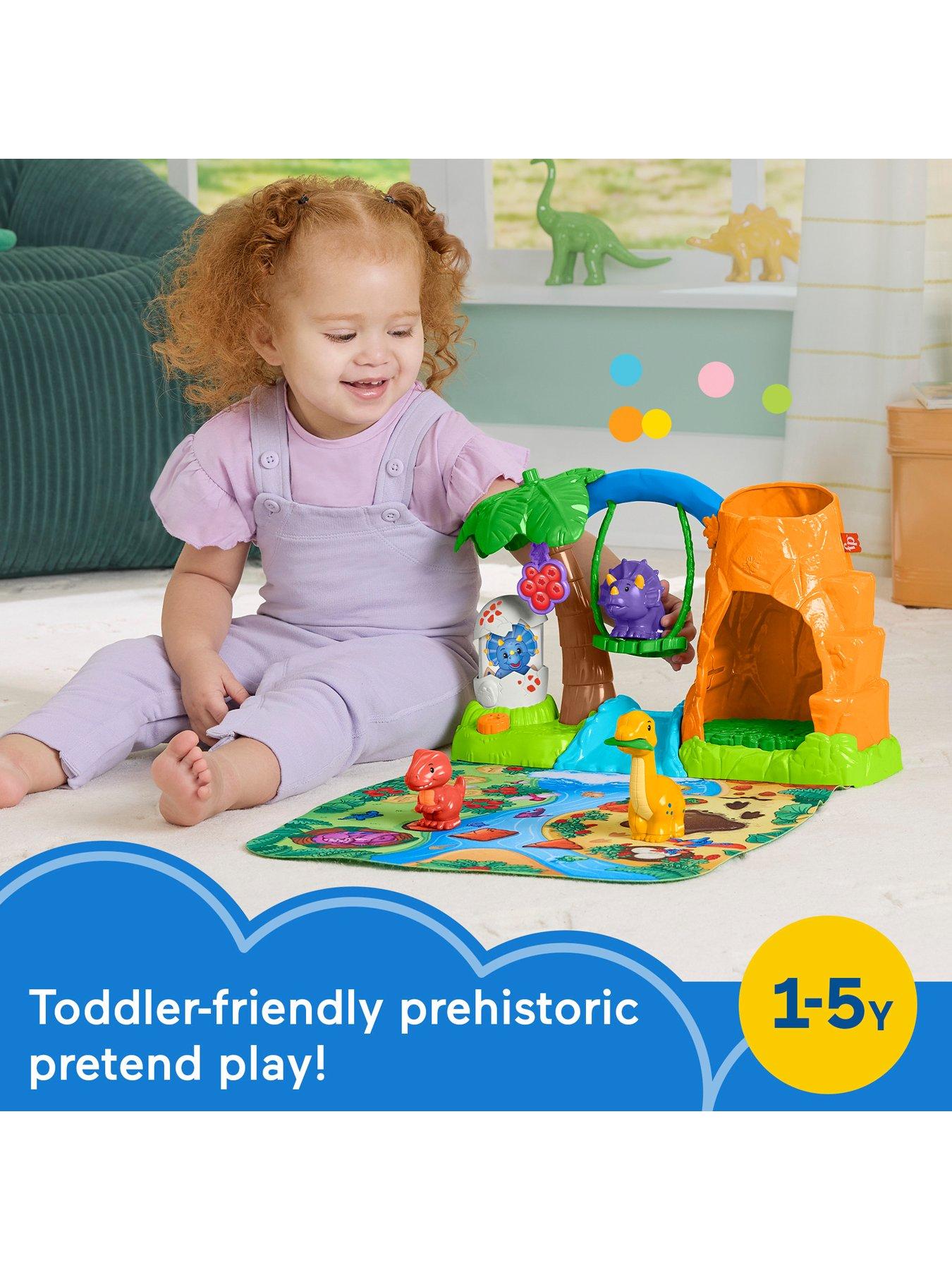 Image 2 of 7 of Fisher-Price Little People Little People Dinosaur Village &amp; Play Mat Toddler Playset