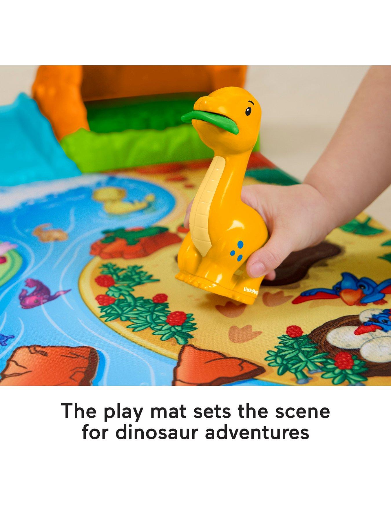 Image 3 of 7 of Fisher-Price Little People Little People Dinosaur Village &amp; Play Mat Toddler Playset