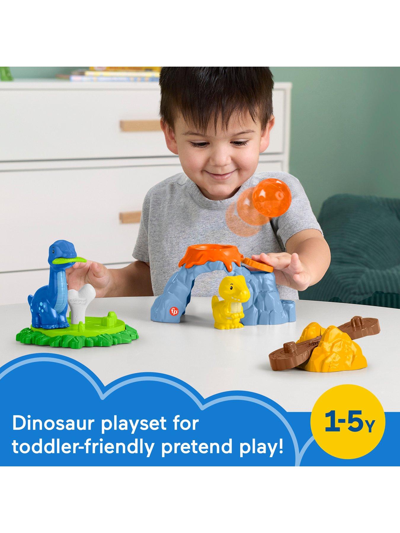 Image 2 of 7 of Fisher-Price Little People Spin &amp; Play Dinosaur Playground Toddler Playset