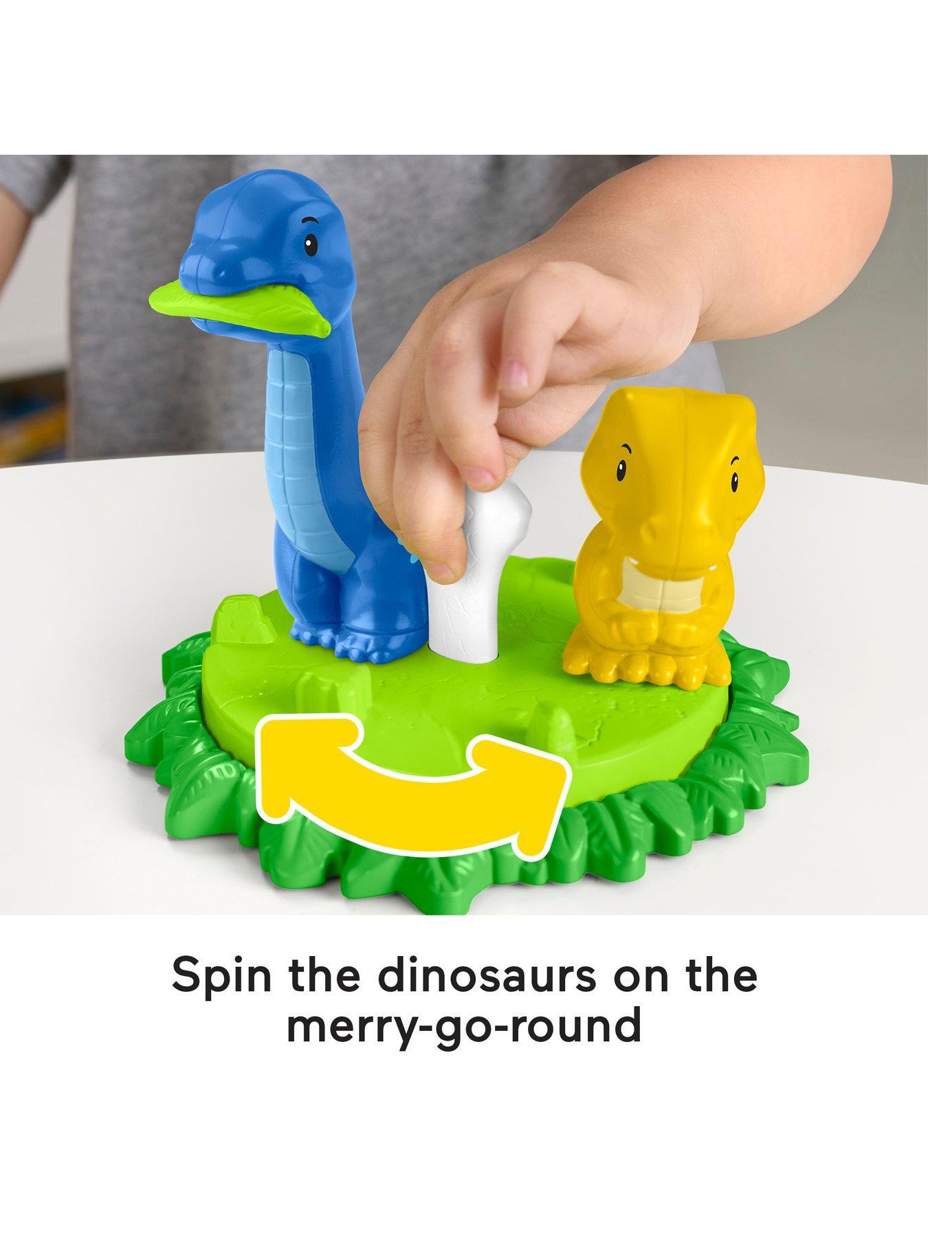 Image 4 of 7 of Fisher-Price Little People Spin &amp; Play Dinosaur Playground Toddler Playset