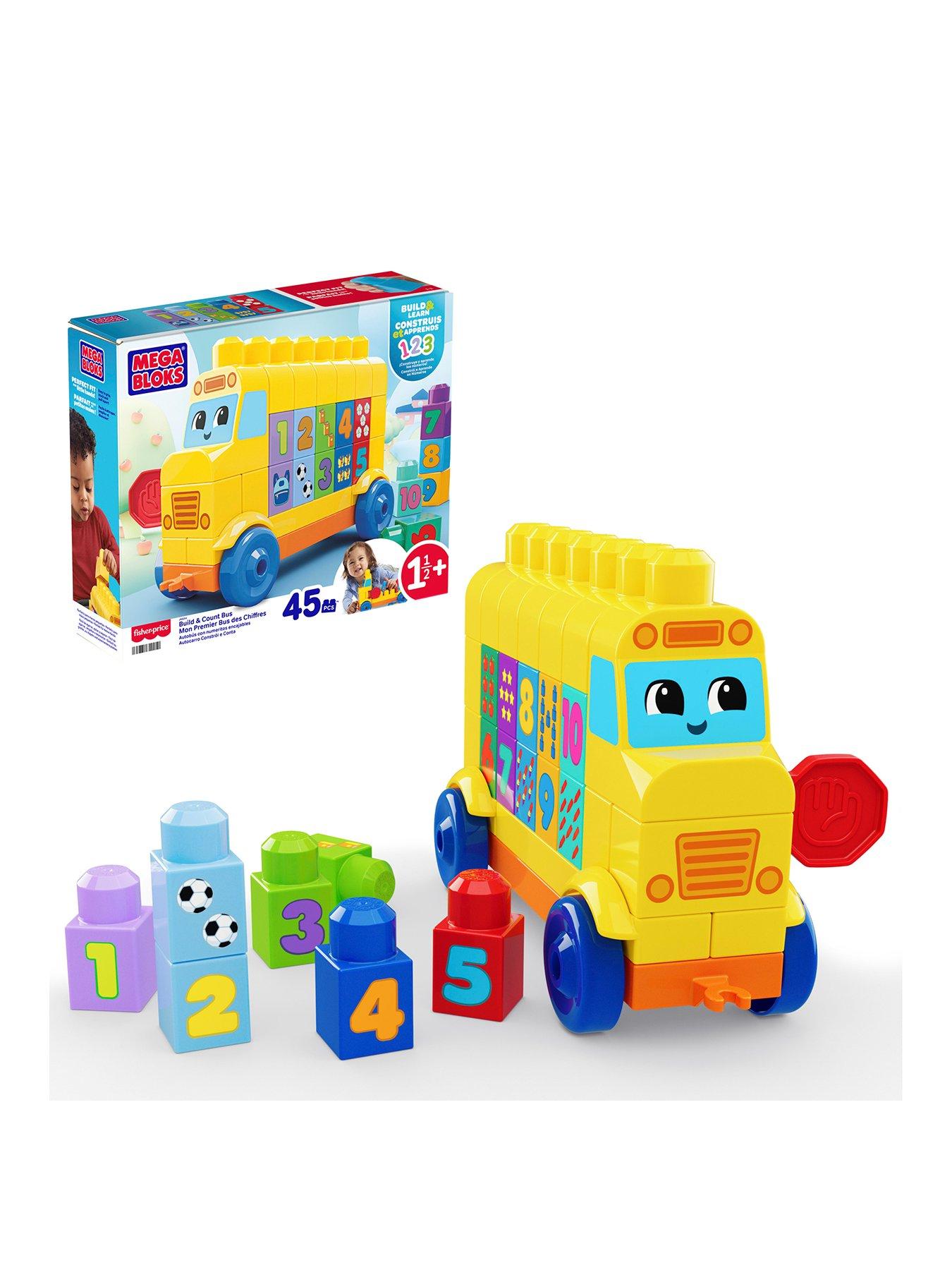 Mega Bloks First Builders Build  &  Count Bus Block Toy (45 Pieces)