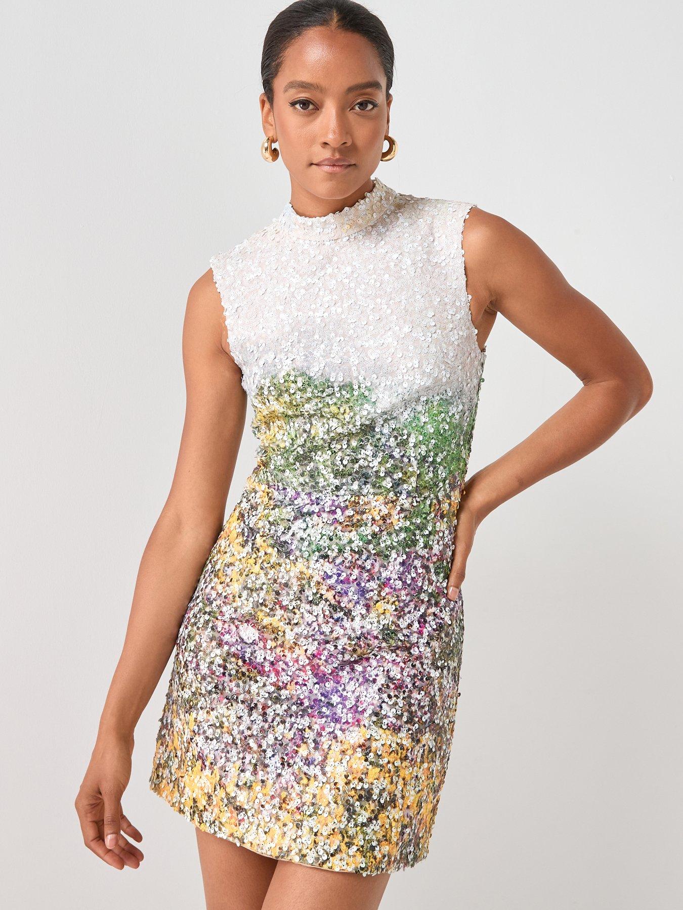 front image of elliatt-arden-mini-dress-multi