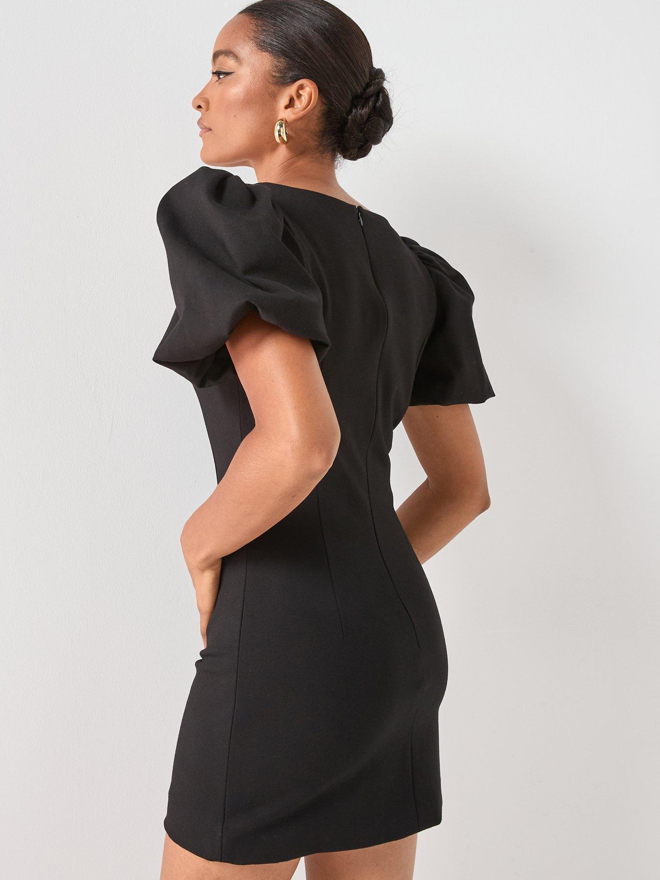  image of elliatt-marina-sleeve-mini-dress-black